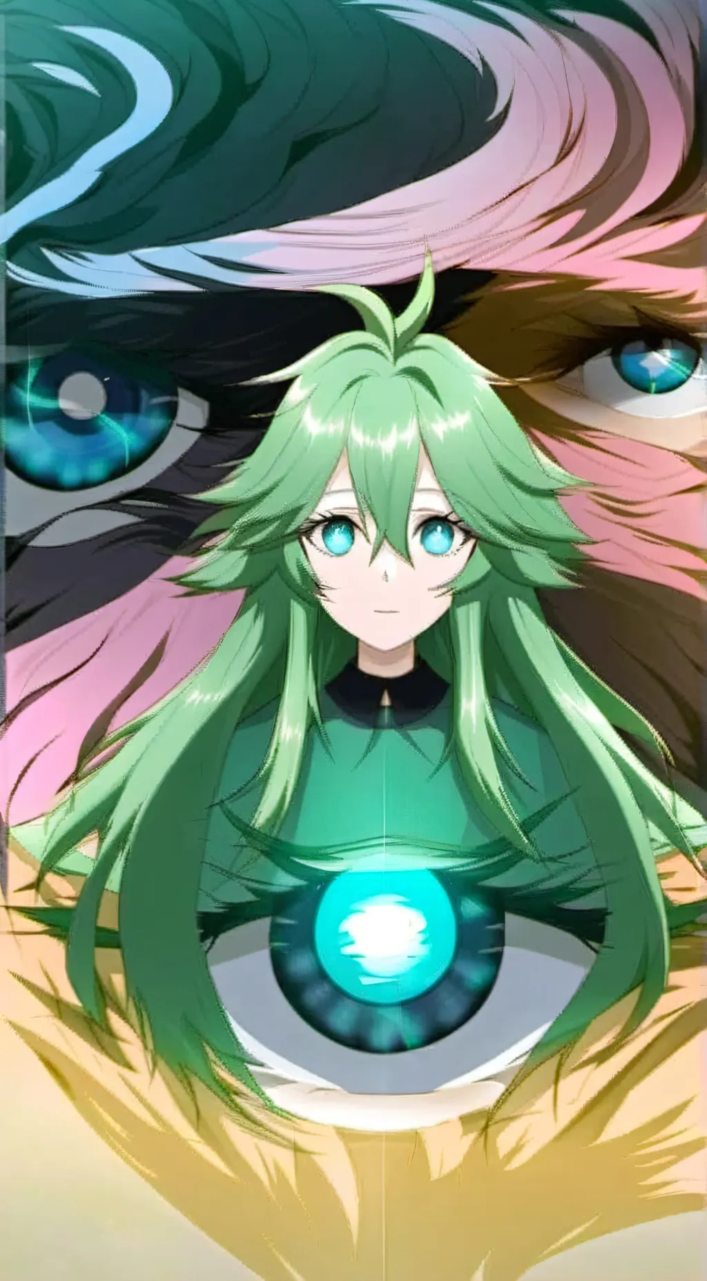 ai character: hypnosis greengirl background