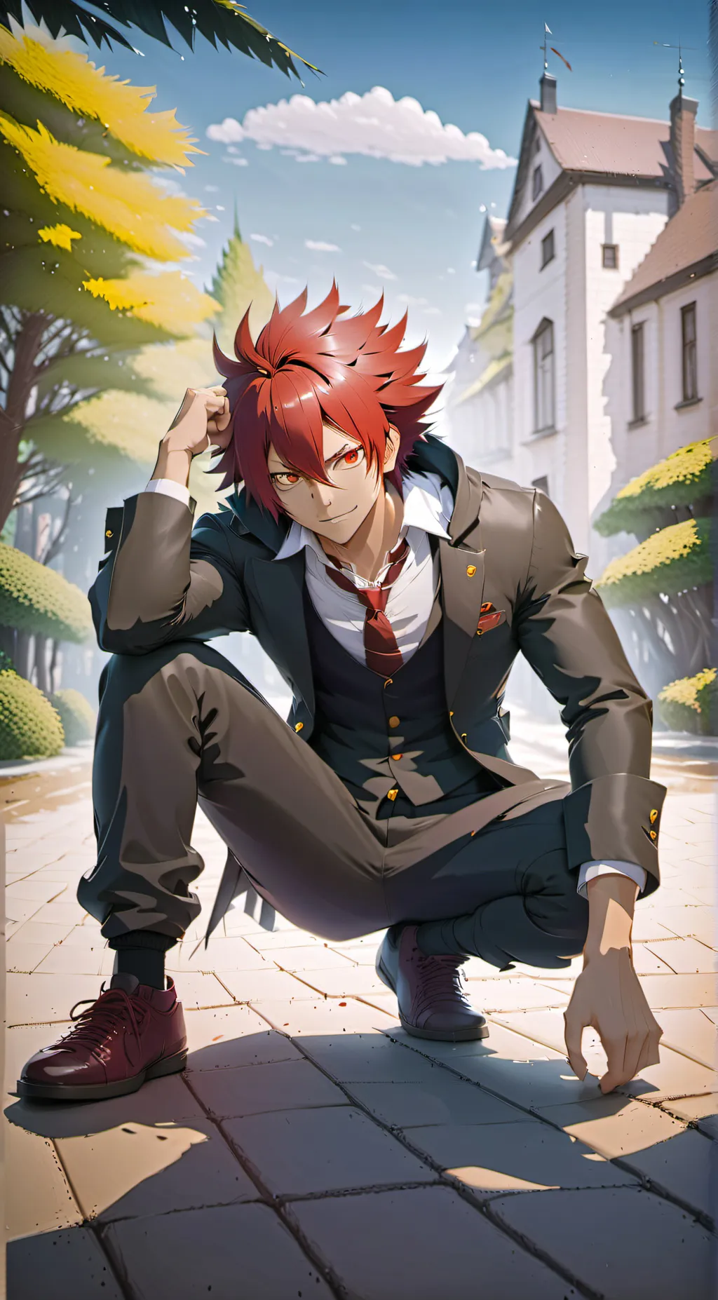 ai character: kirishima  background