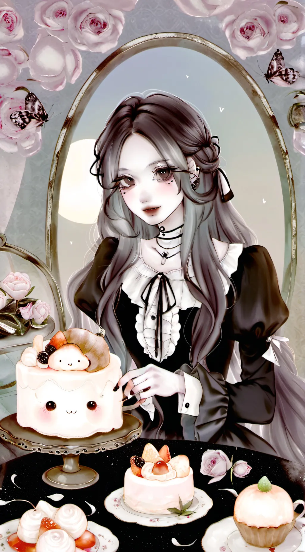 ai character: Rose background