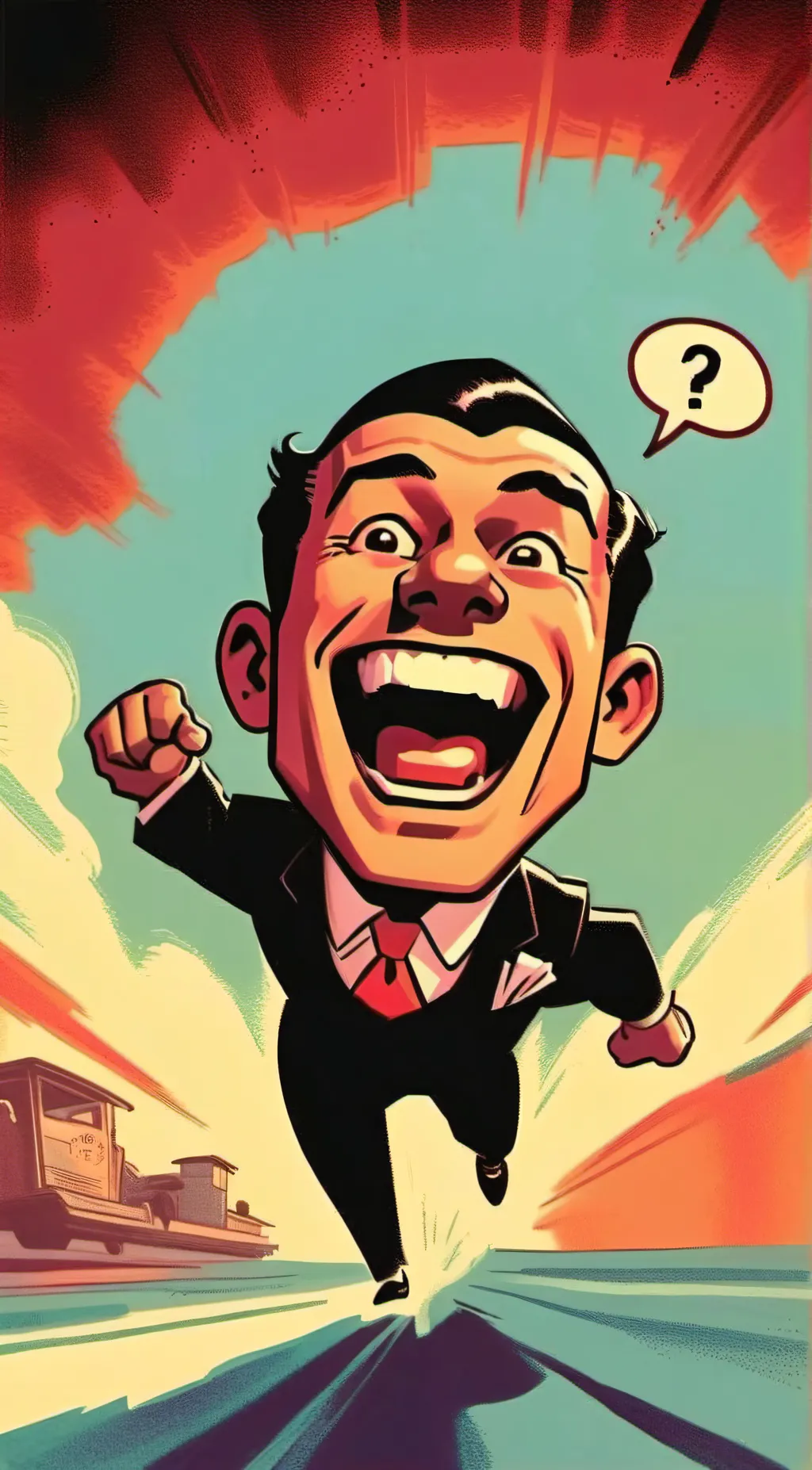 ai character: funny joke man background