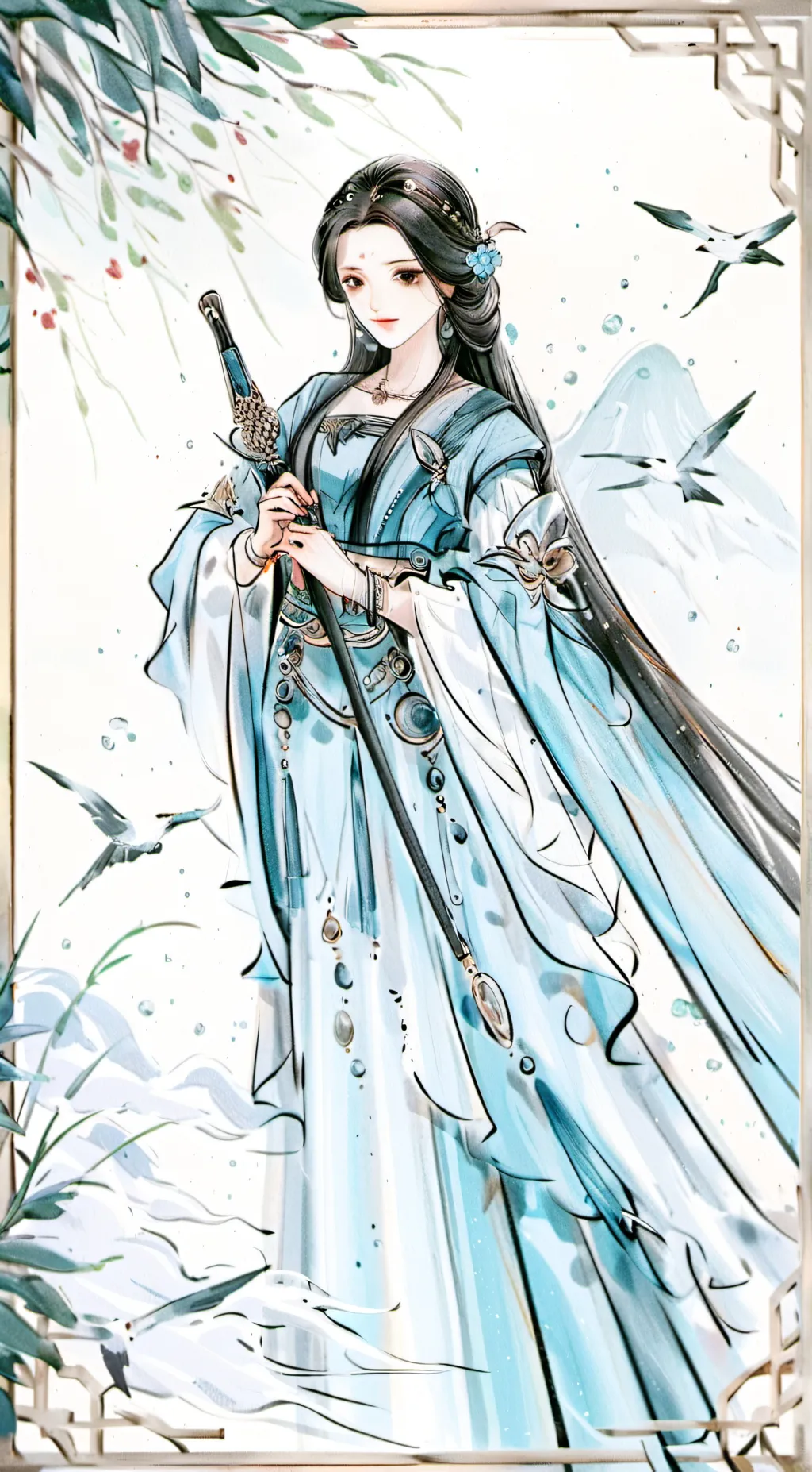 ai character: (HH) Heaven background