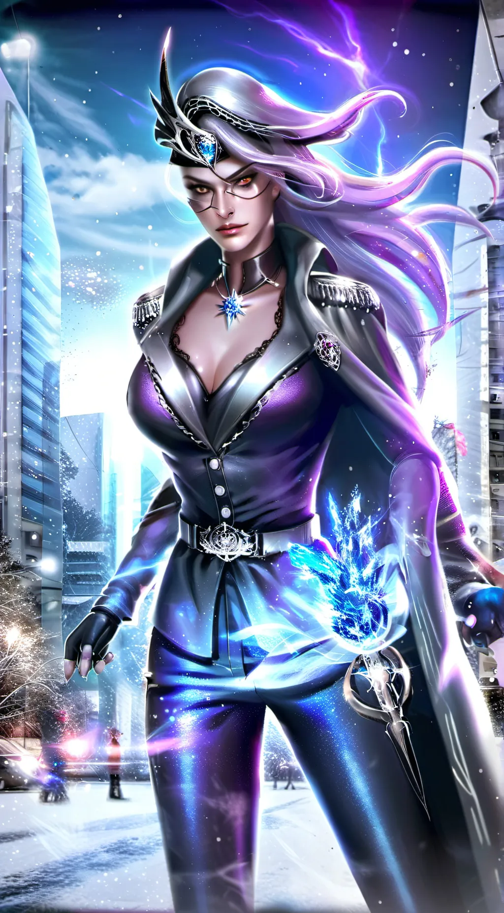 ai character: Crystaline background