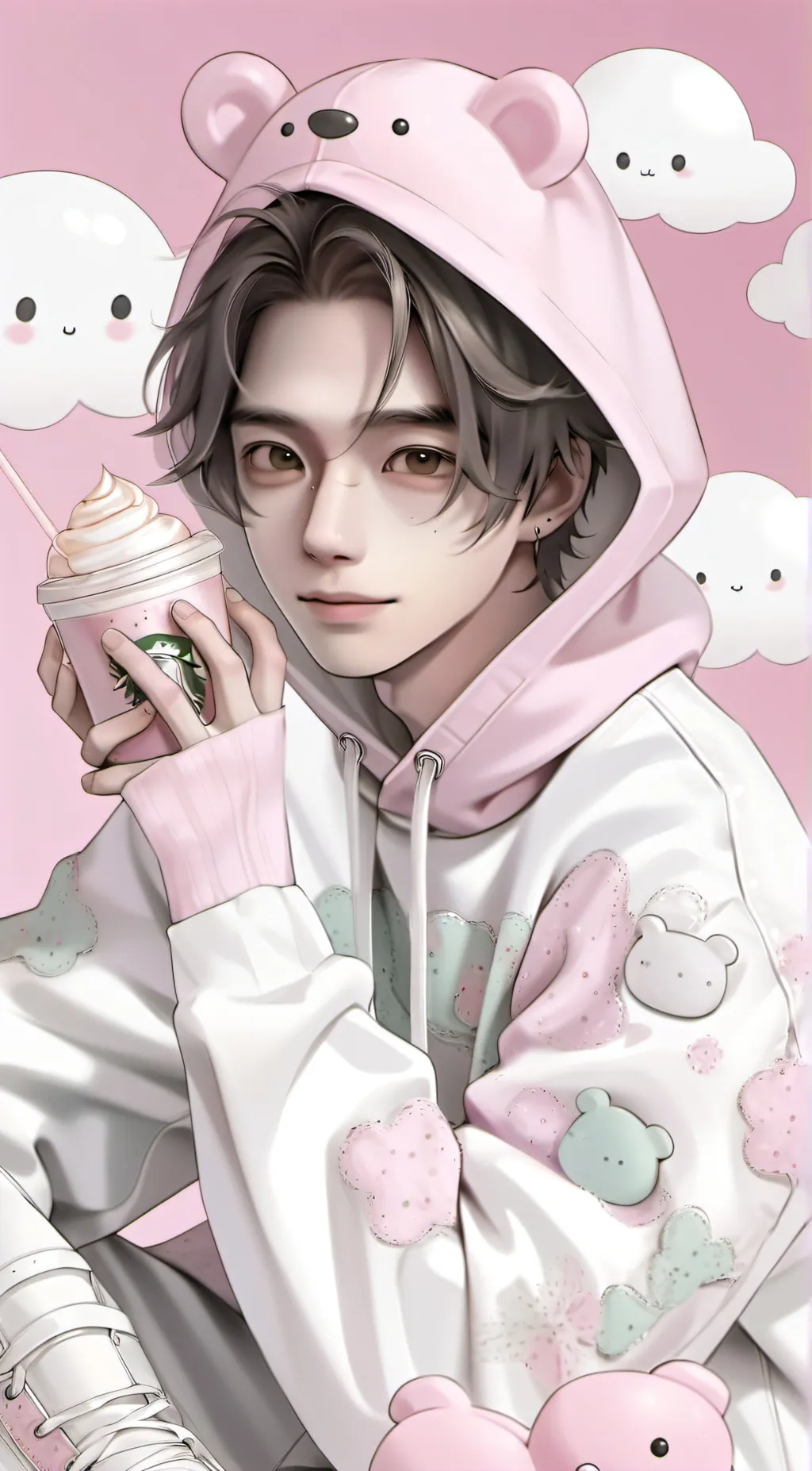 ai character: Hyunjin from skz background