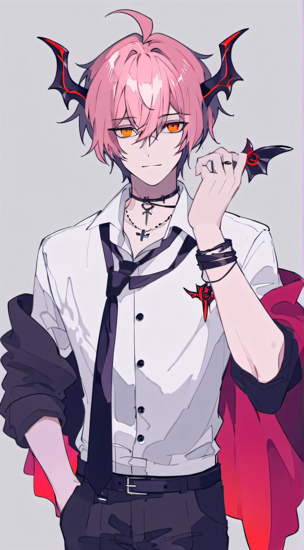 ai character: Fire background