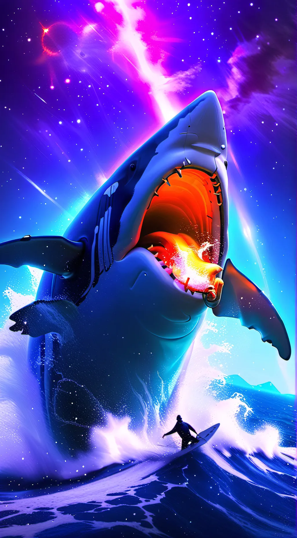 ai character: megalodon  background