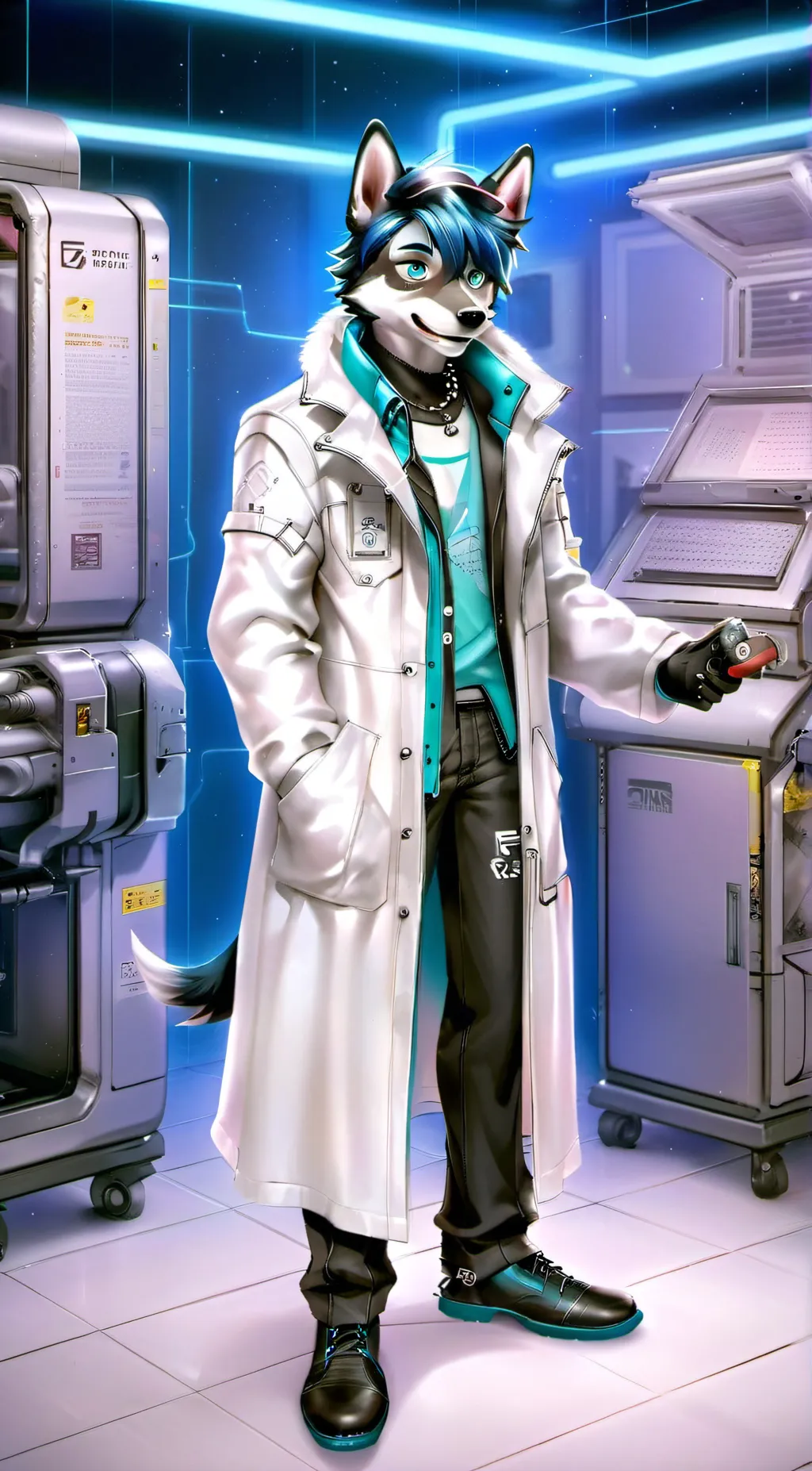 ai character: Science dog, Titus background