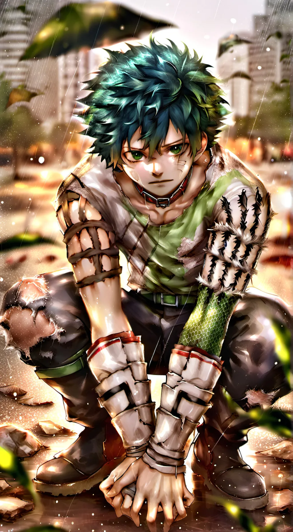 ai character: 📗 Vigilante Deku 📗 background