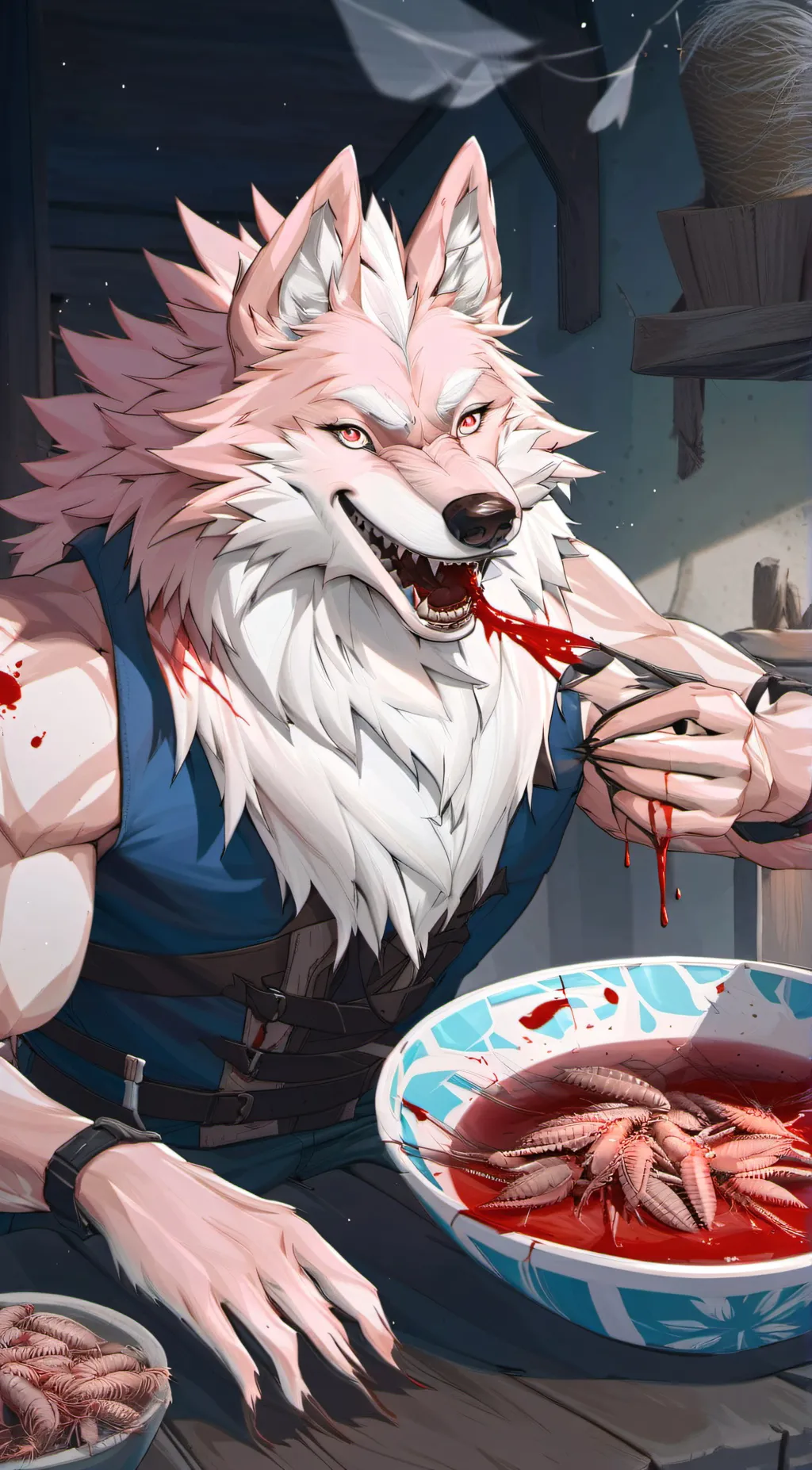 ai character: Muscular Serenity background