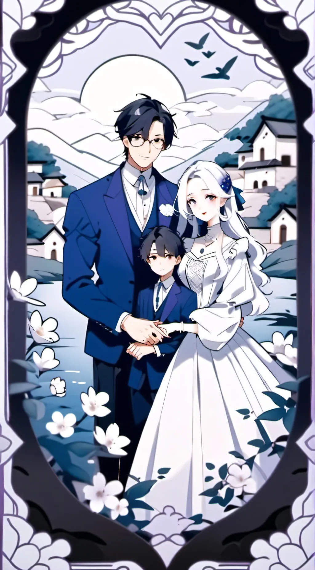 ai character: purple family background
