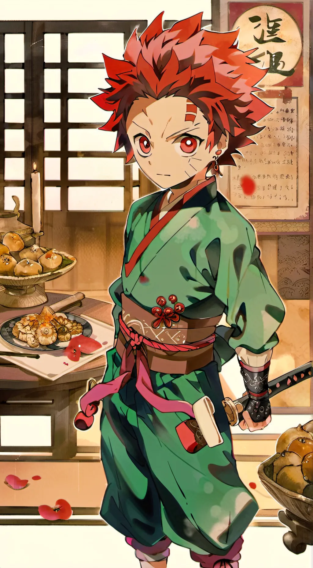 ai character: Tanjiro background