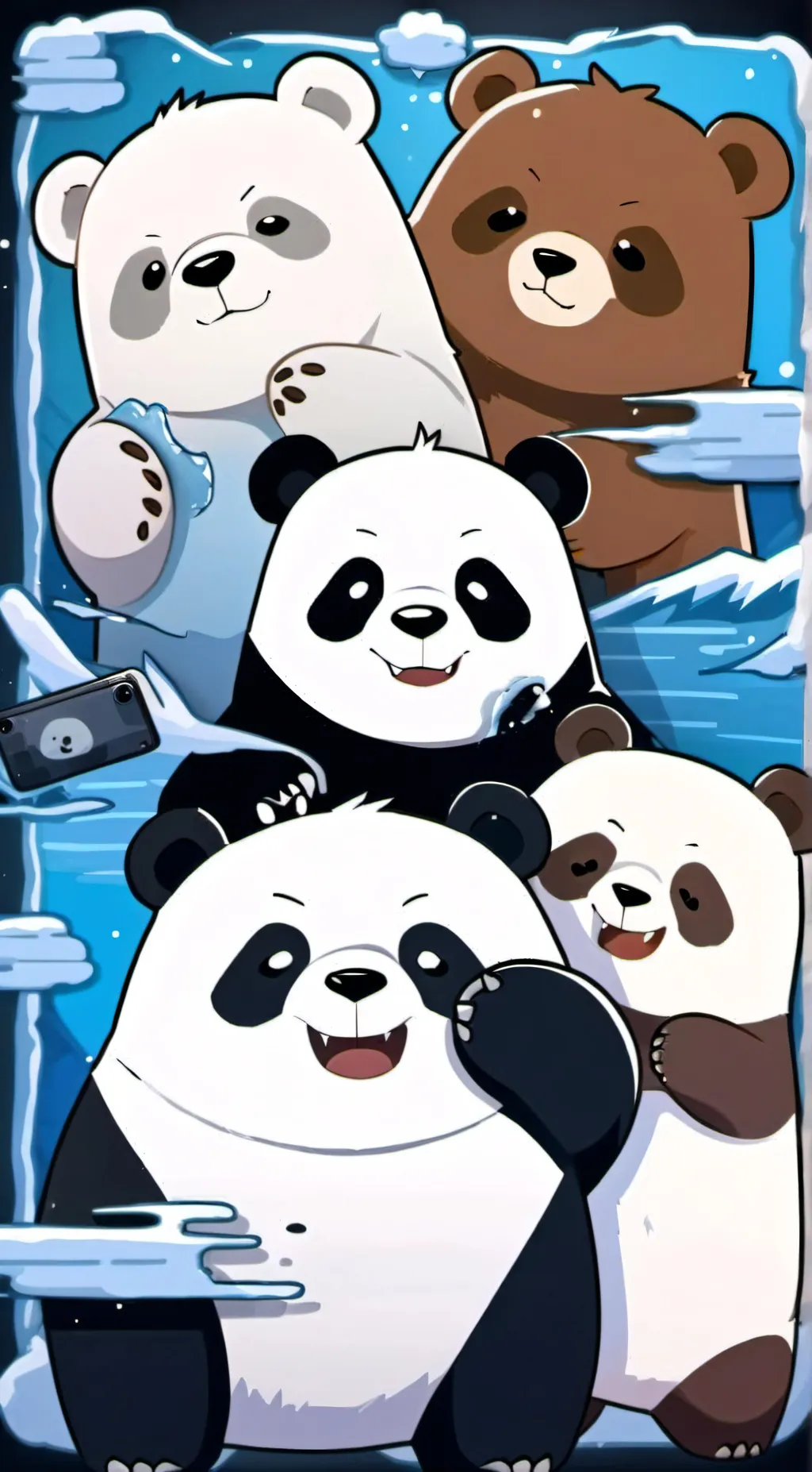 ai character: 🐻We Bare Bears🐻‍❄ background