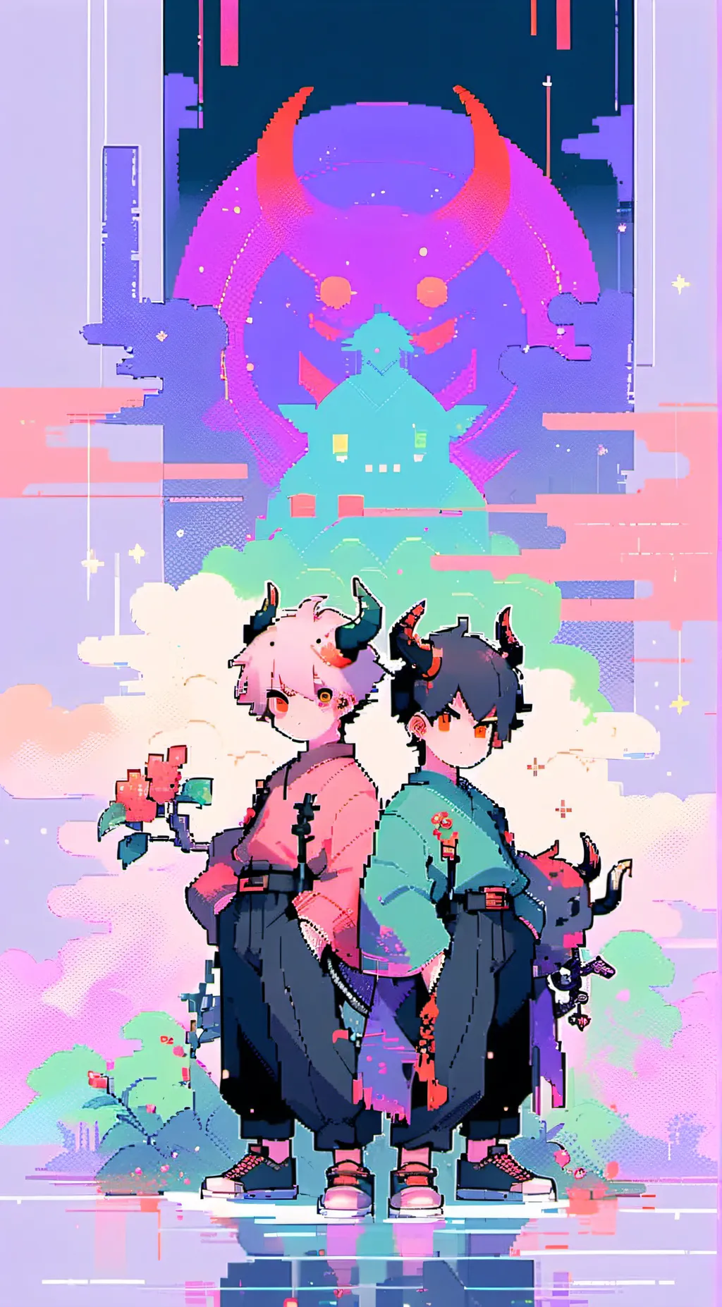 ai character: Mason and Oroshi background