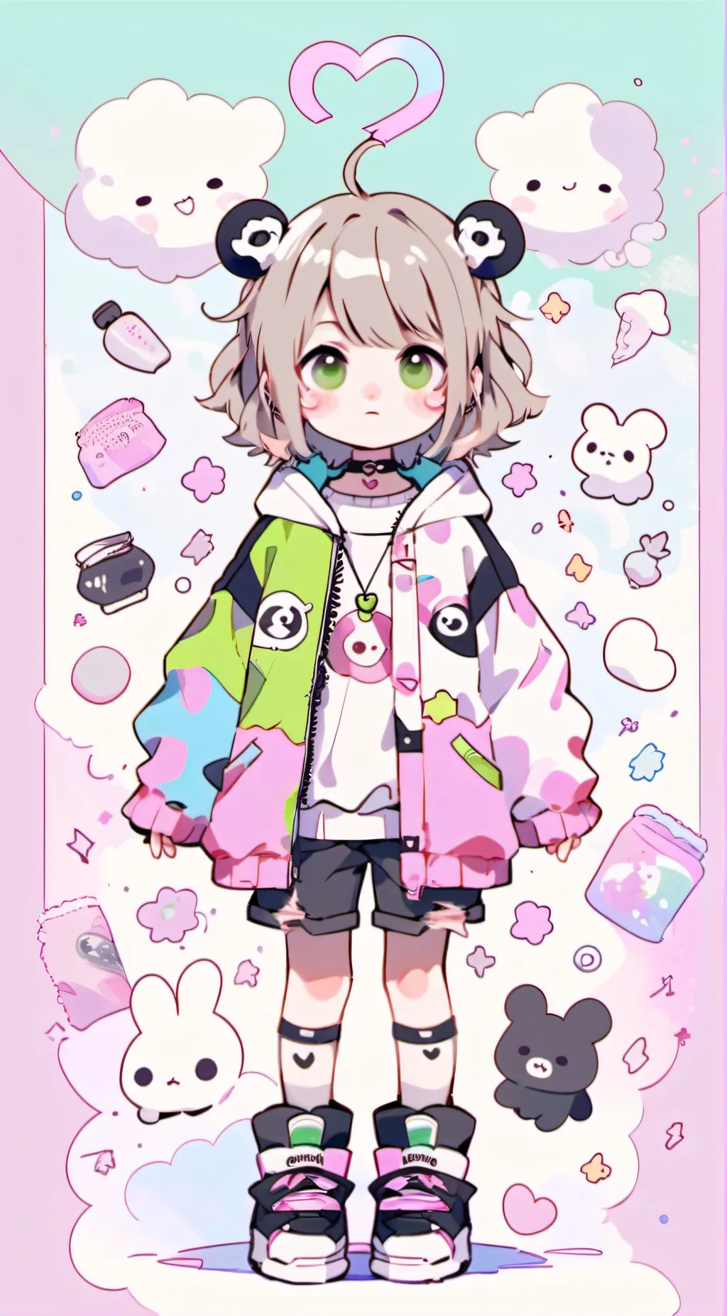 ai character: Waffles background