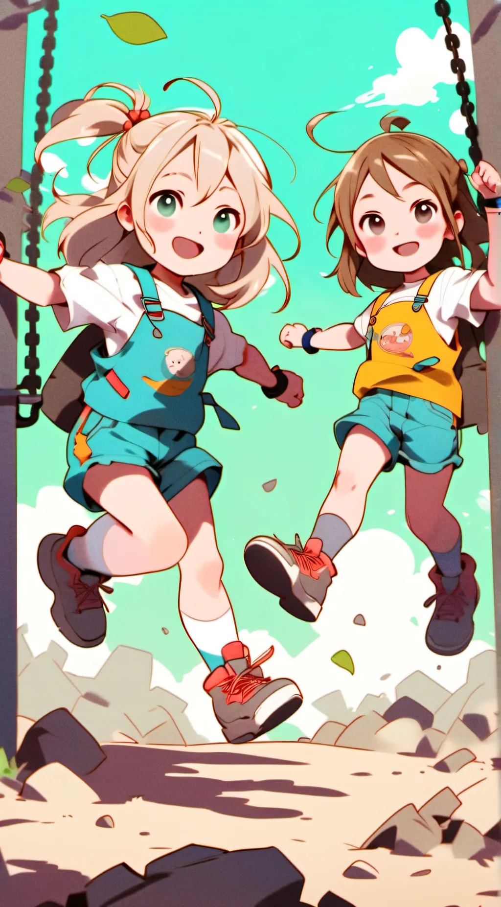 ai character: Olivia and Emma  background