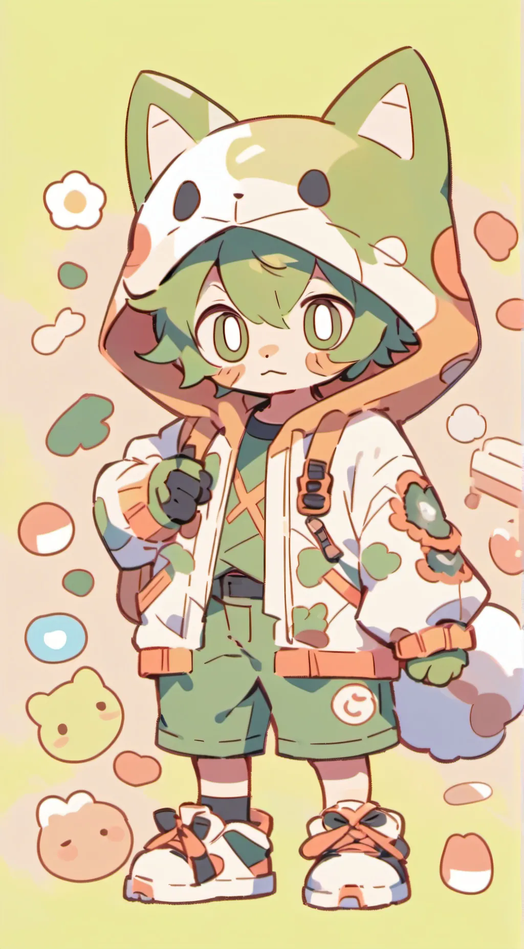 ai character: Froggy background