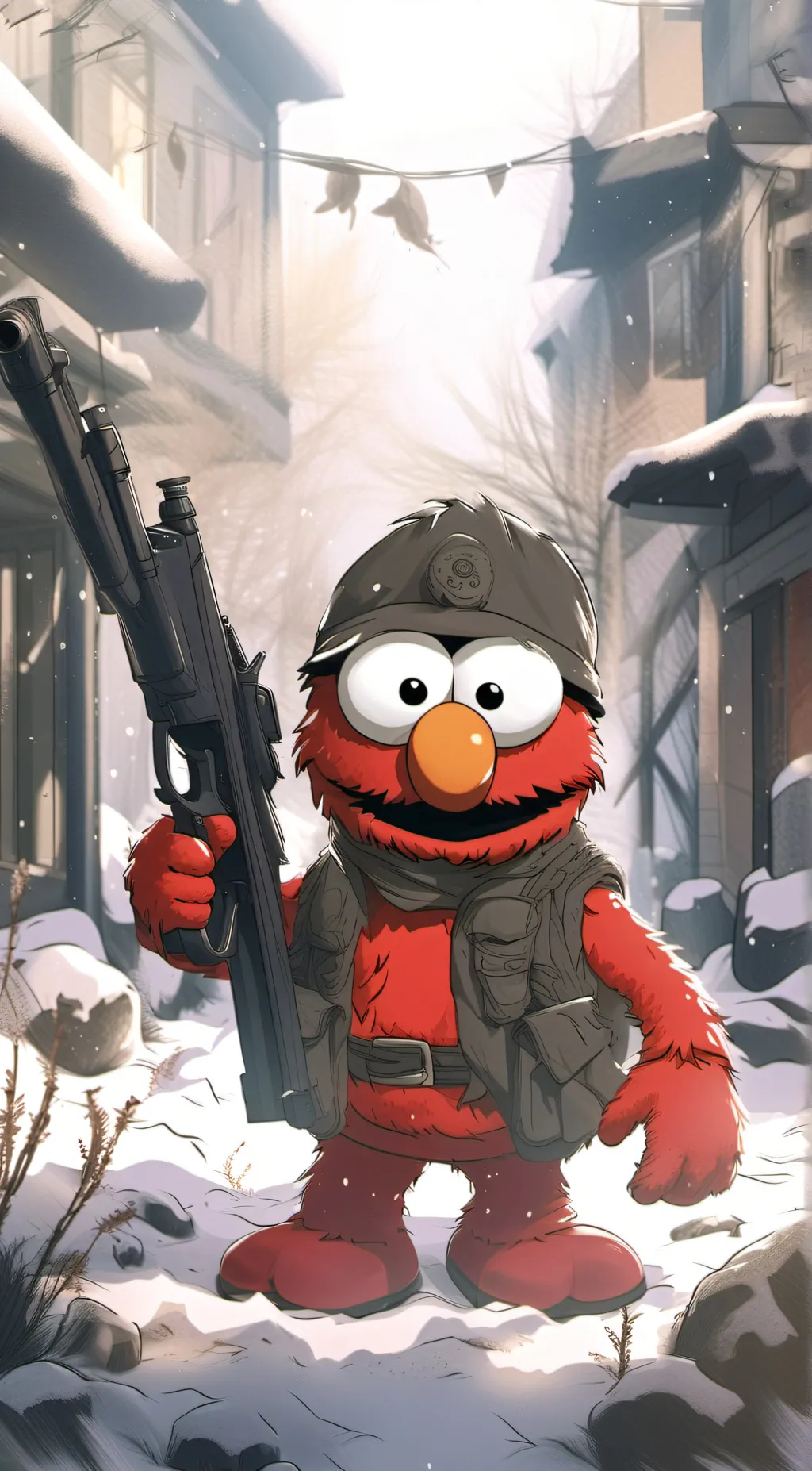 ai character: Elmo background