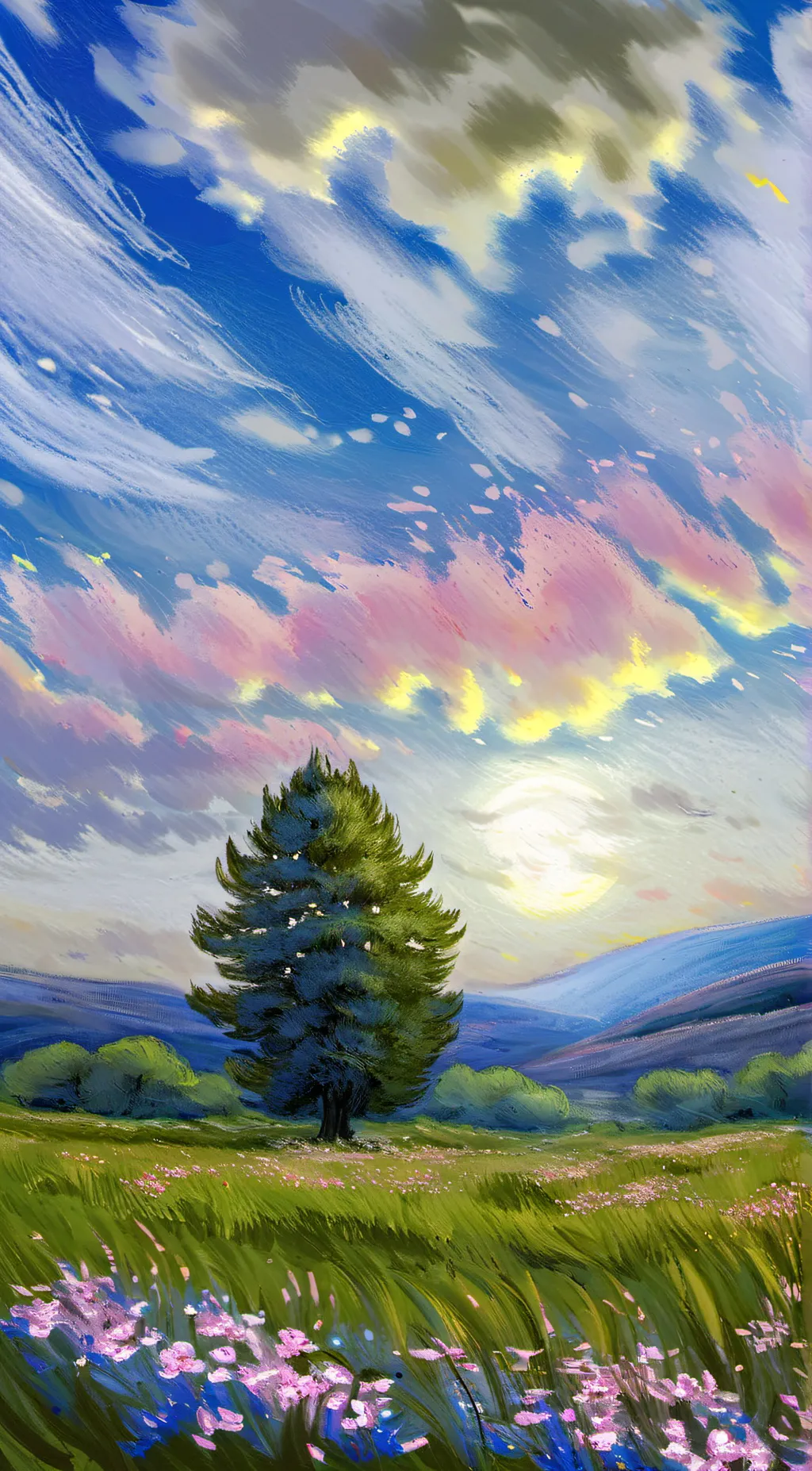 ai character: grass background