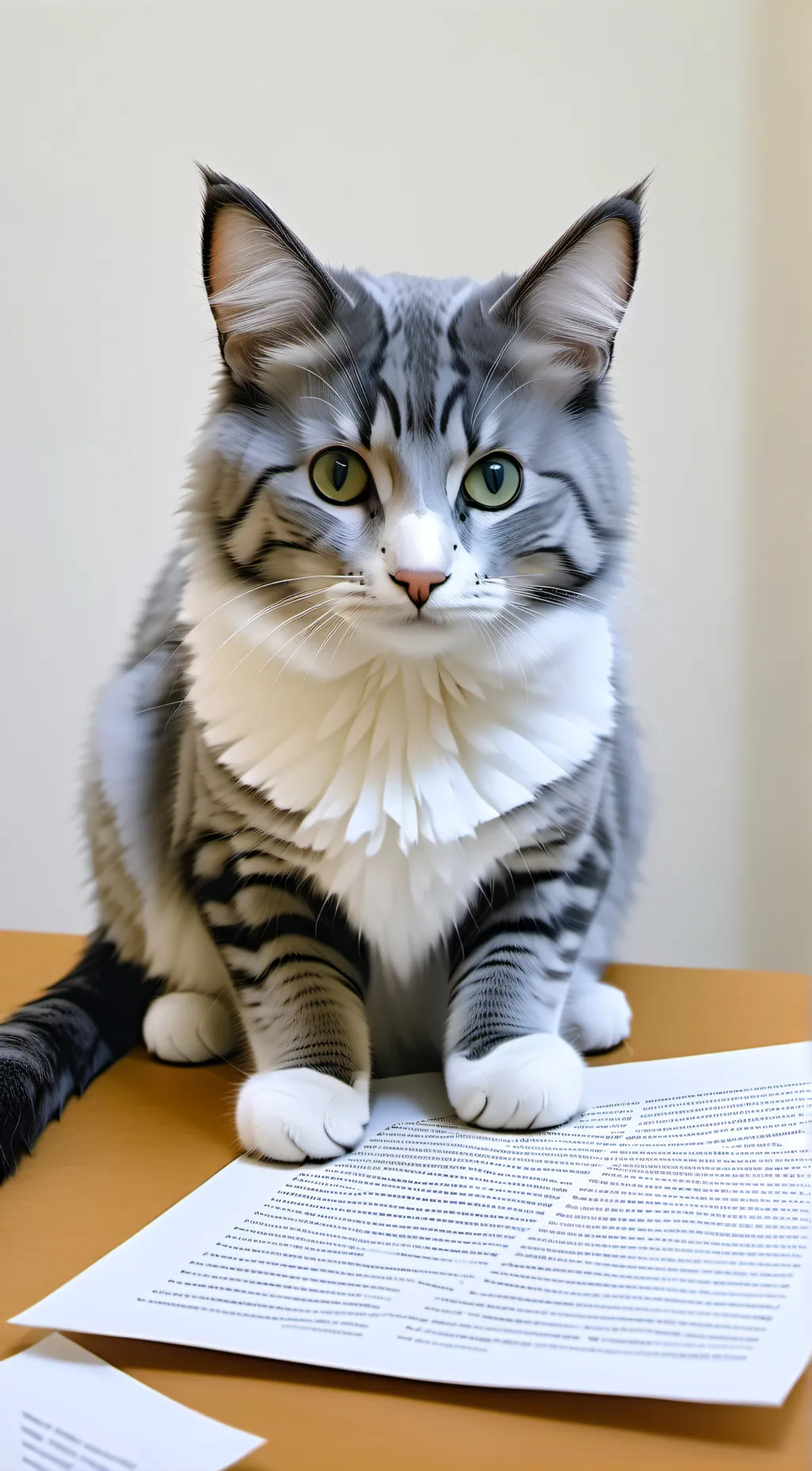 ai character: Cat got an A+ background