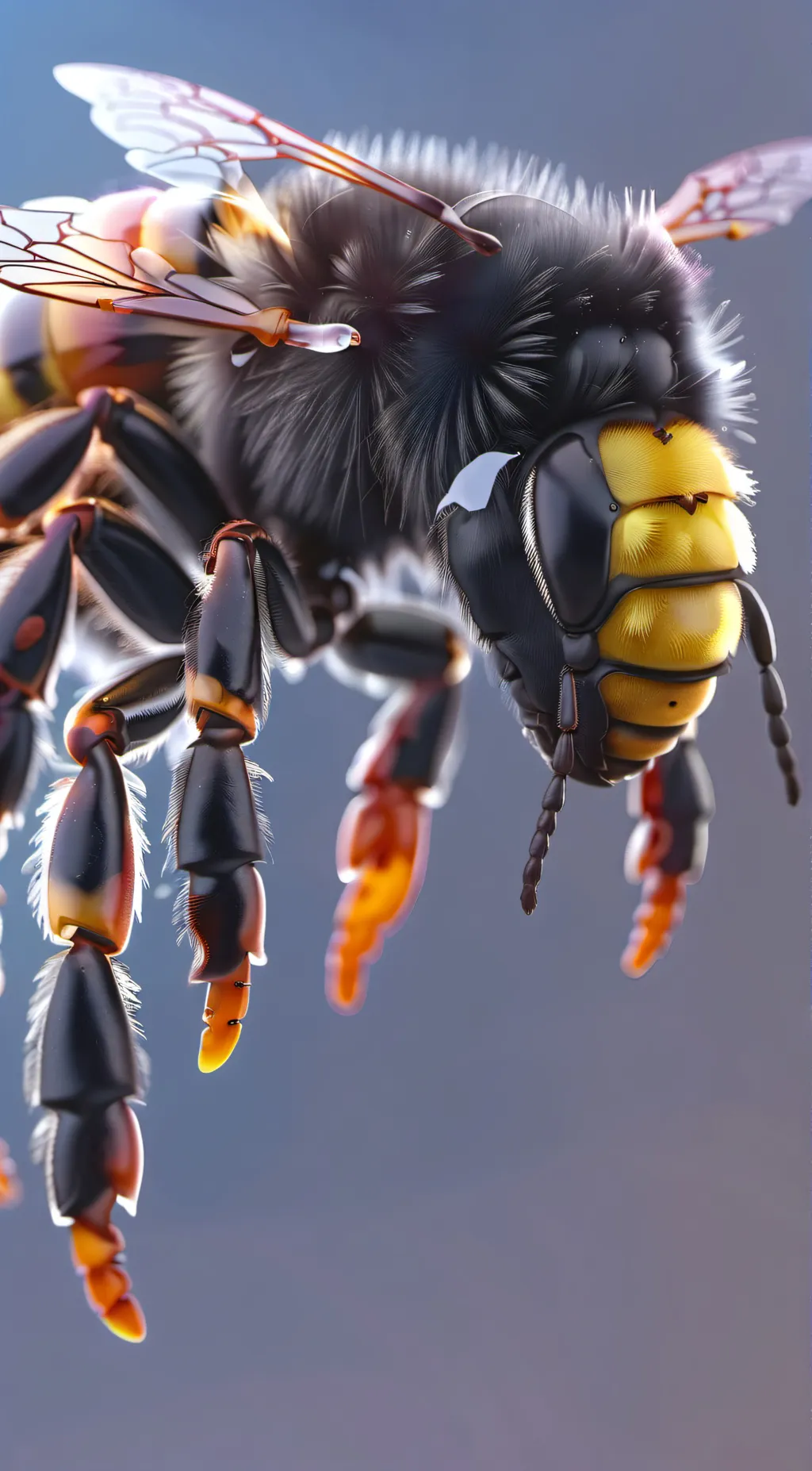 ai character: goo furry bees background