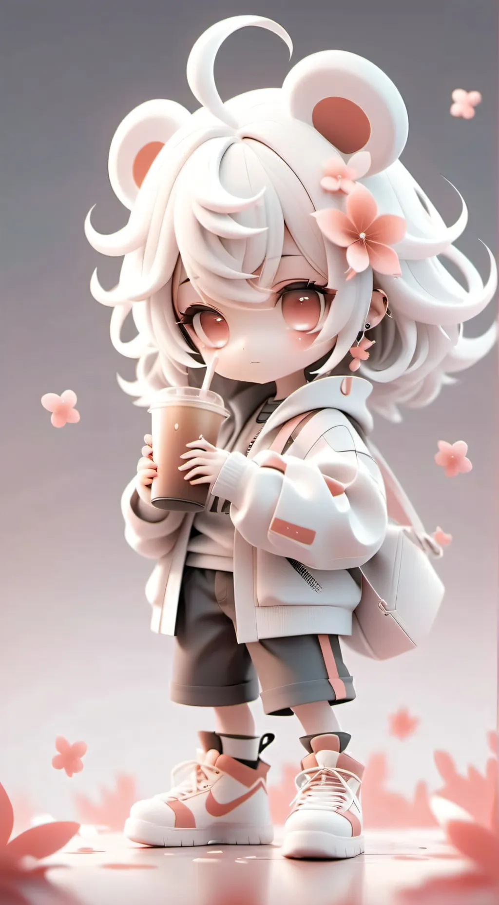 ai character: cute luna  background