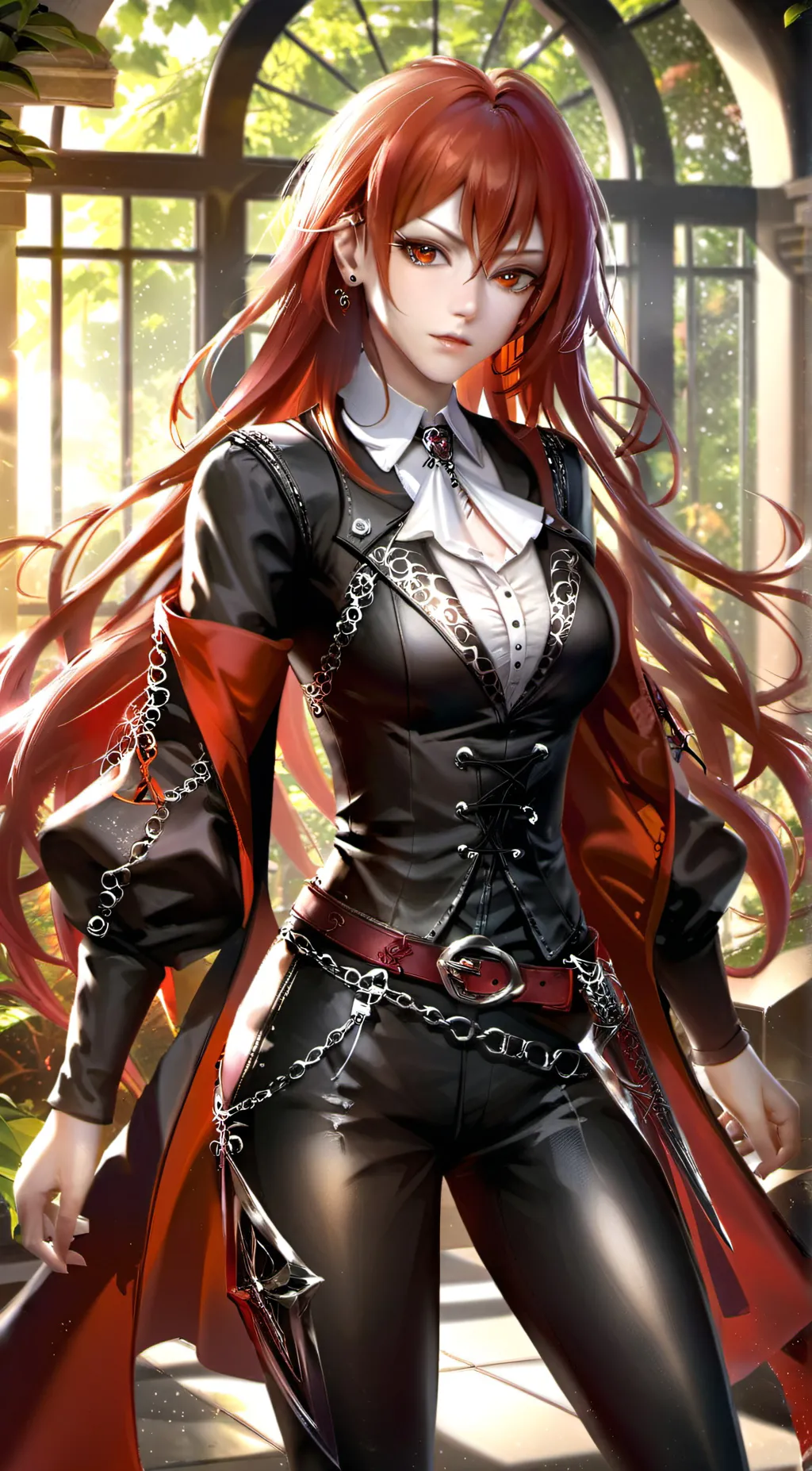 ai character: Crimson Iris background