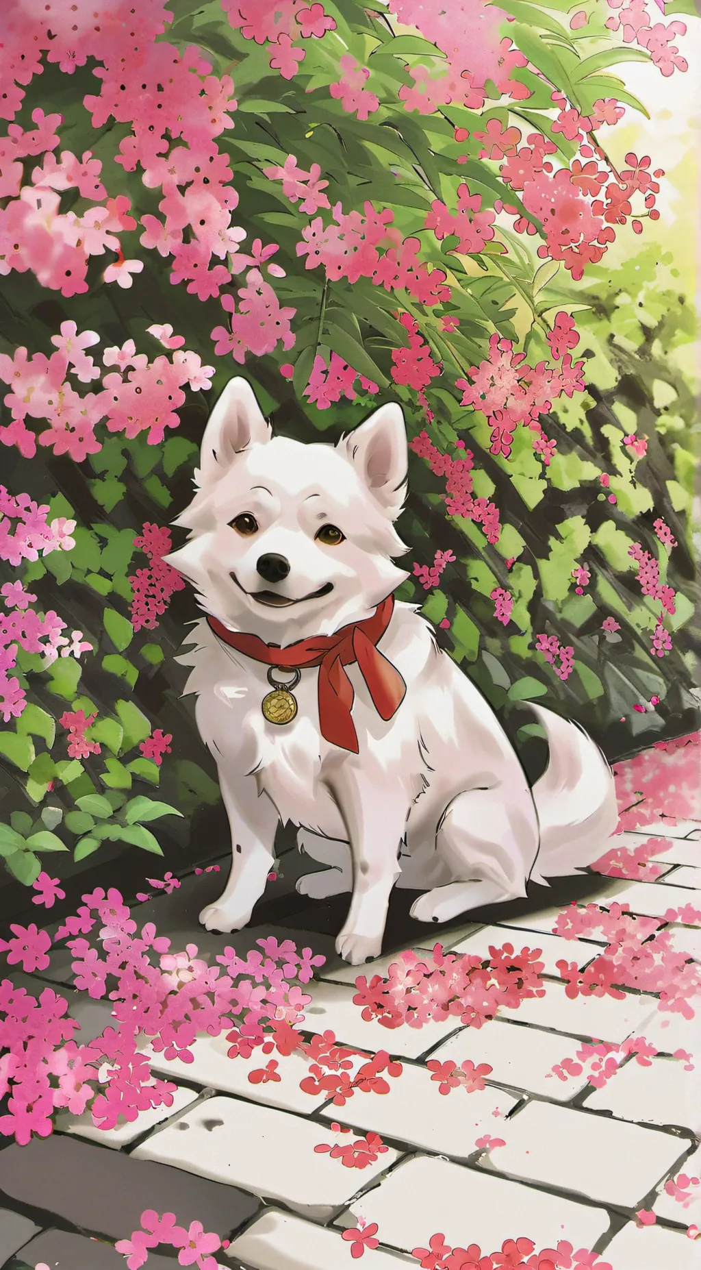 ai character: Luna ur dog background