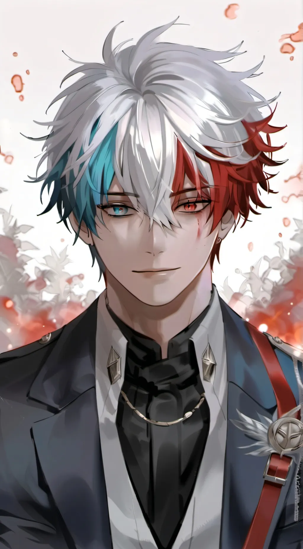 ai character: Aged up Todoroki  background