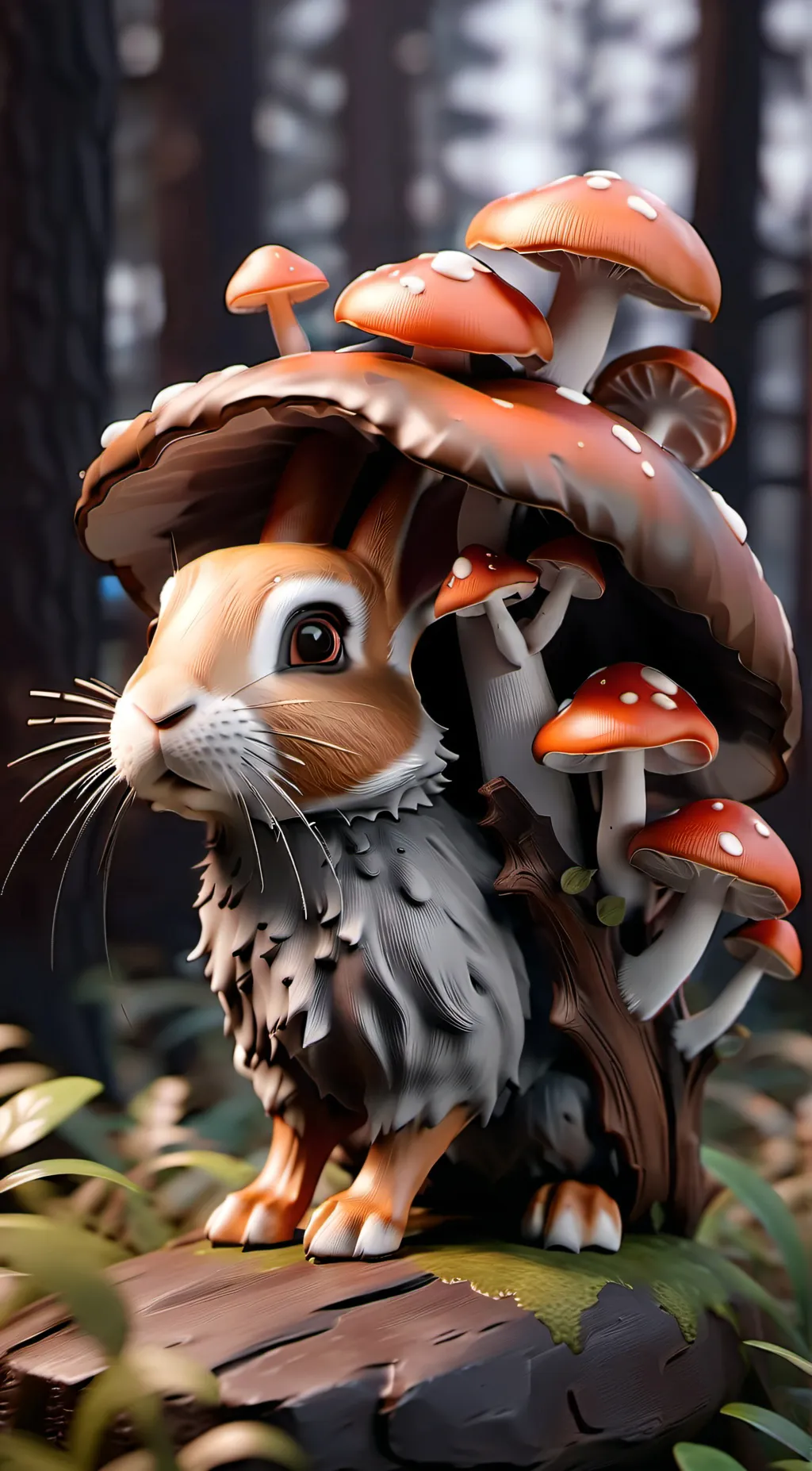 ai character: Mushroomhare Virus background