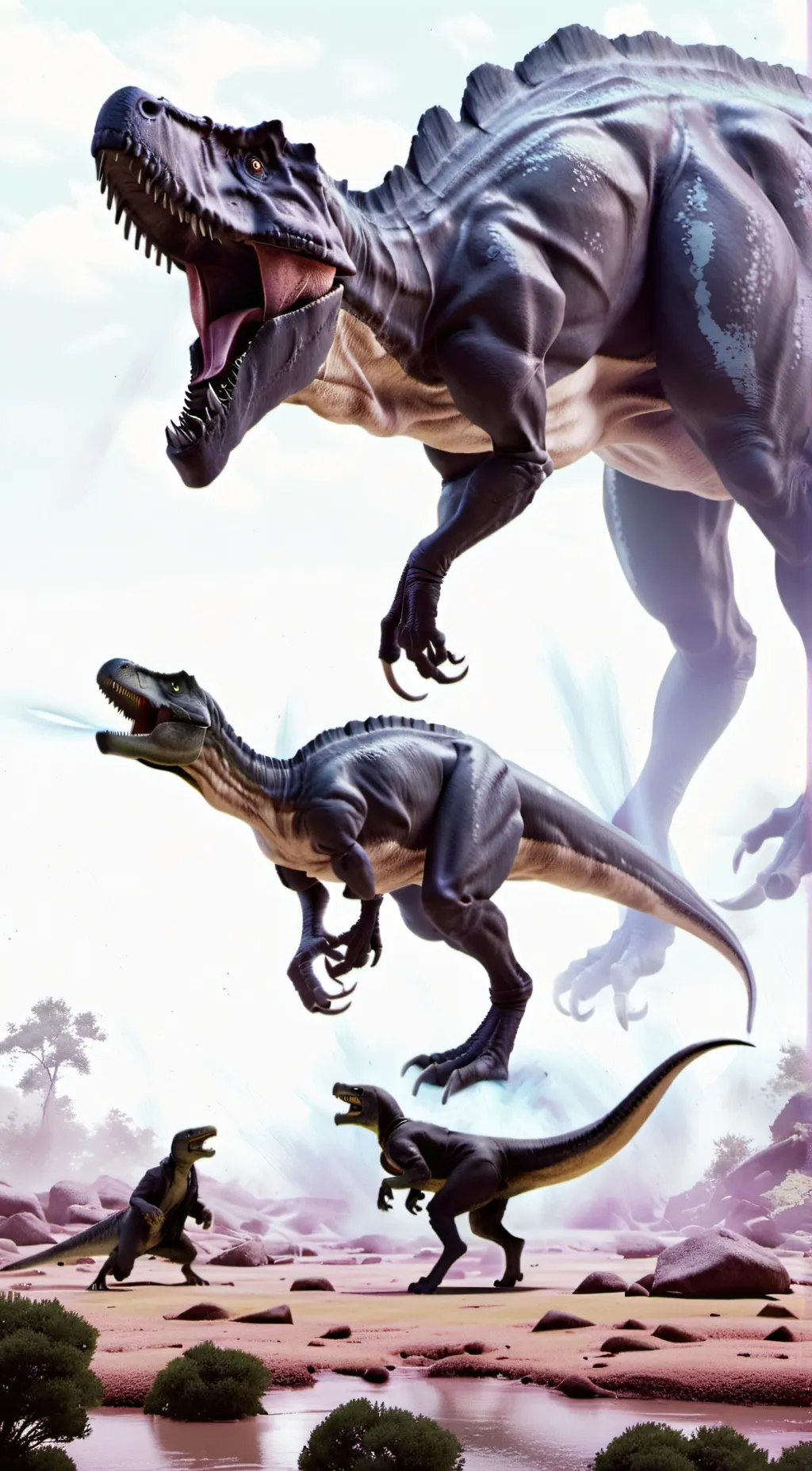 ai character: giga vs rexy  background