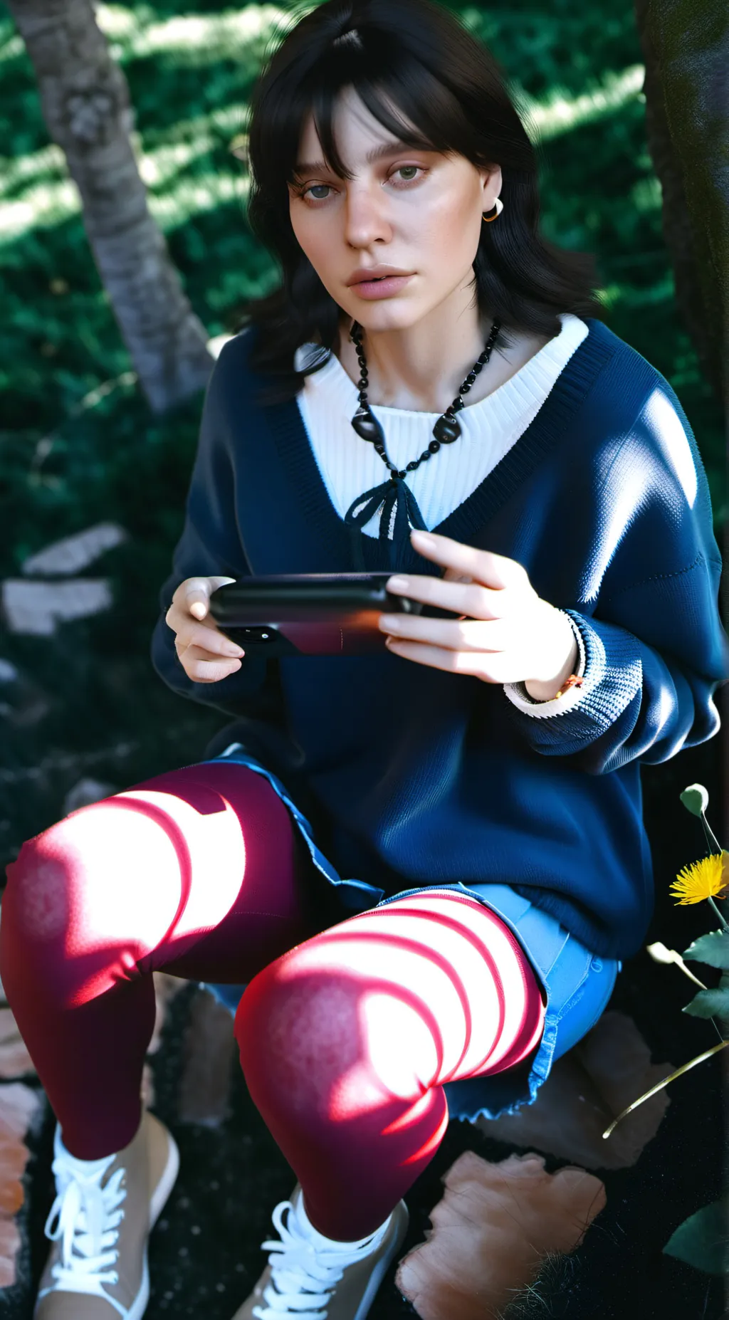 ai character: Evelyn Madeleine  background