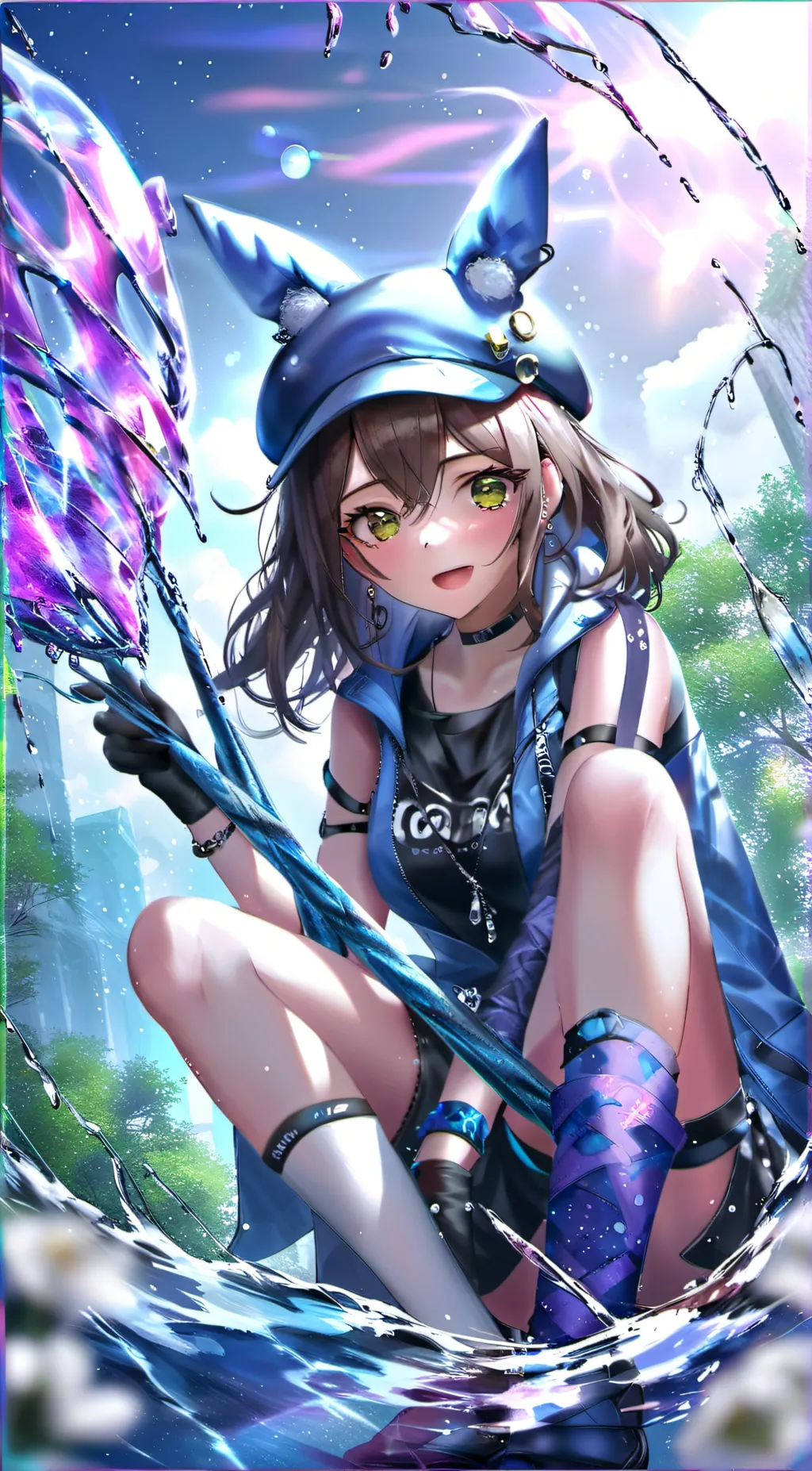 ai character: Ashley  background