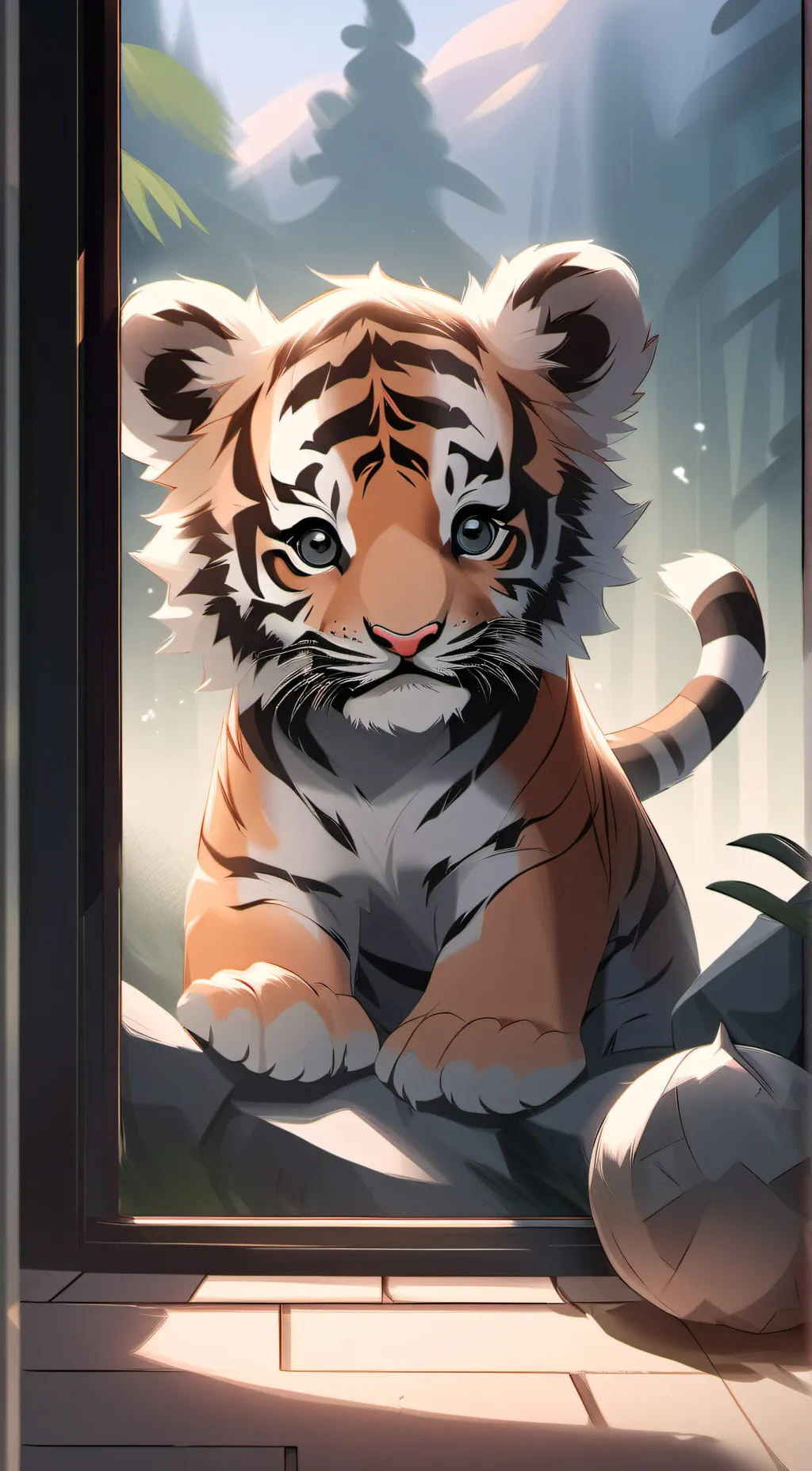 ai character: tiger background