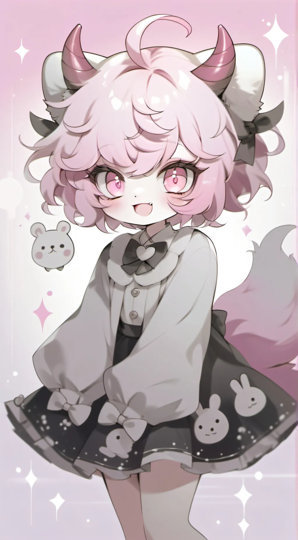 ai character: pinkie Cake background