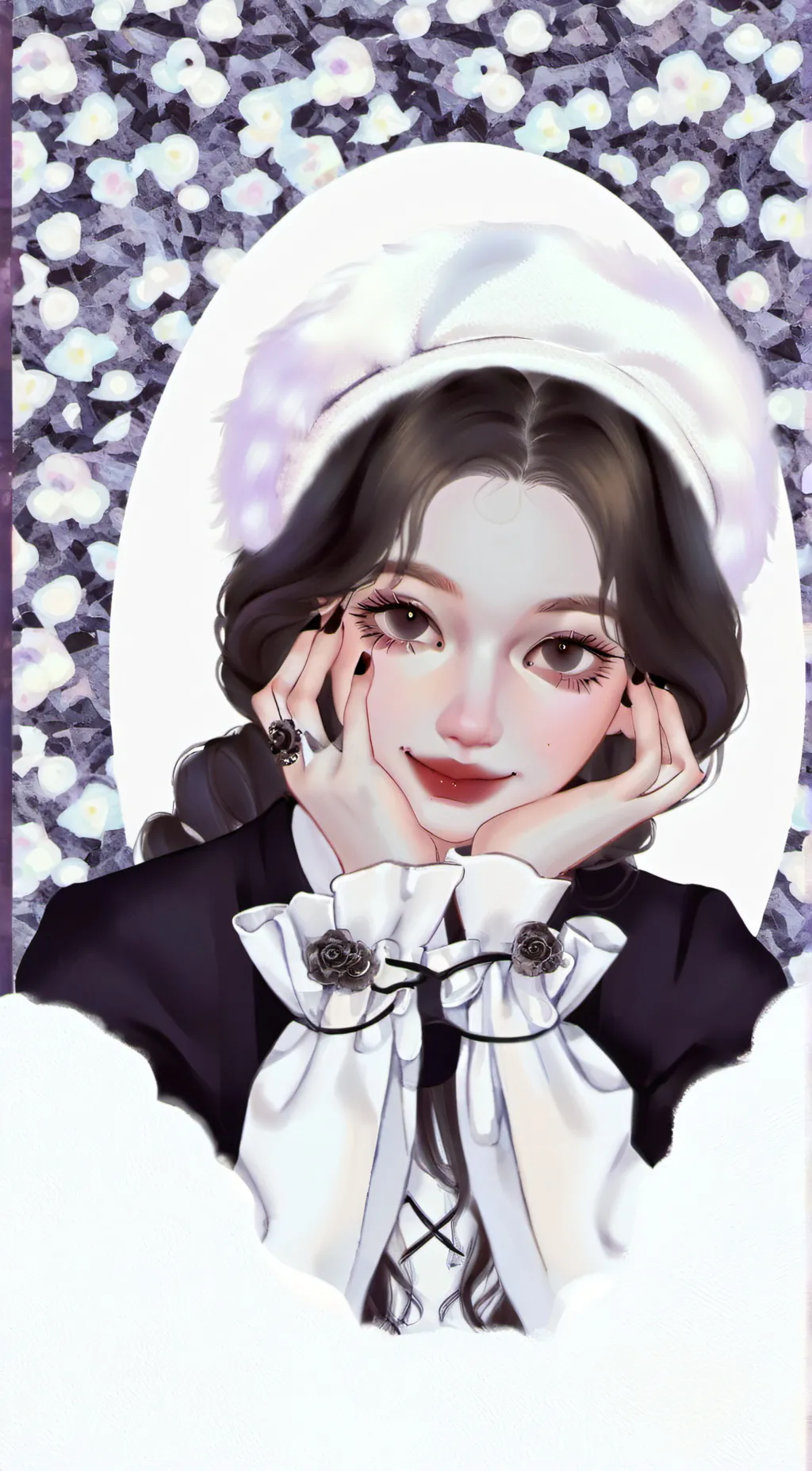 ai character: moon background