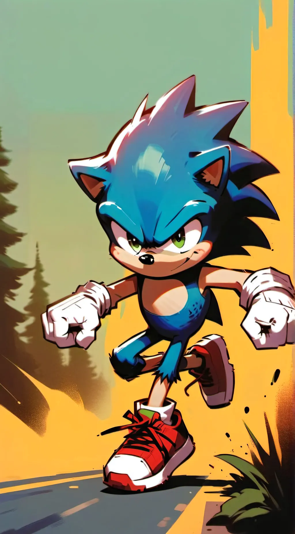 ai character: Hh x sonic background