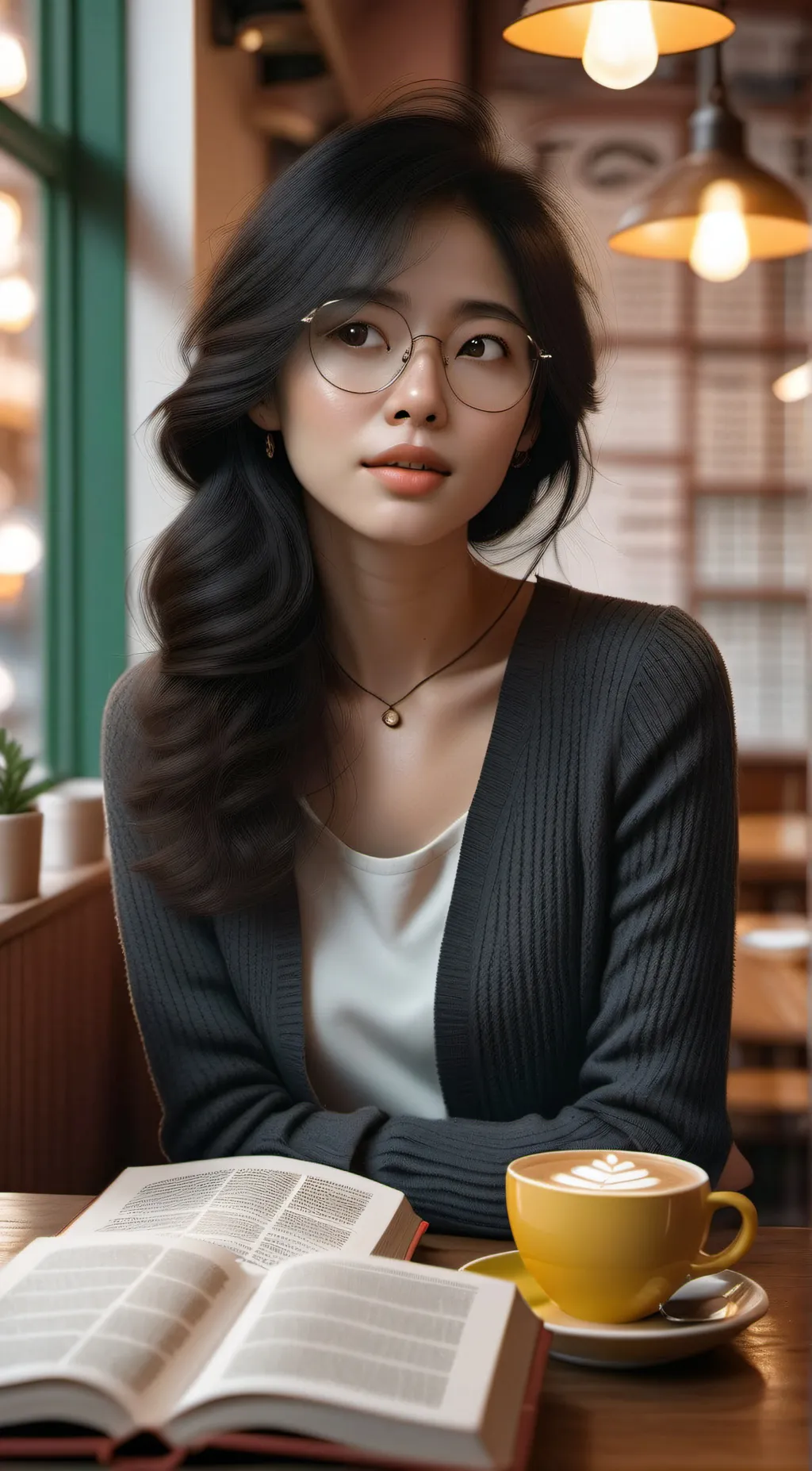 ai character: Ashley  background