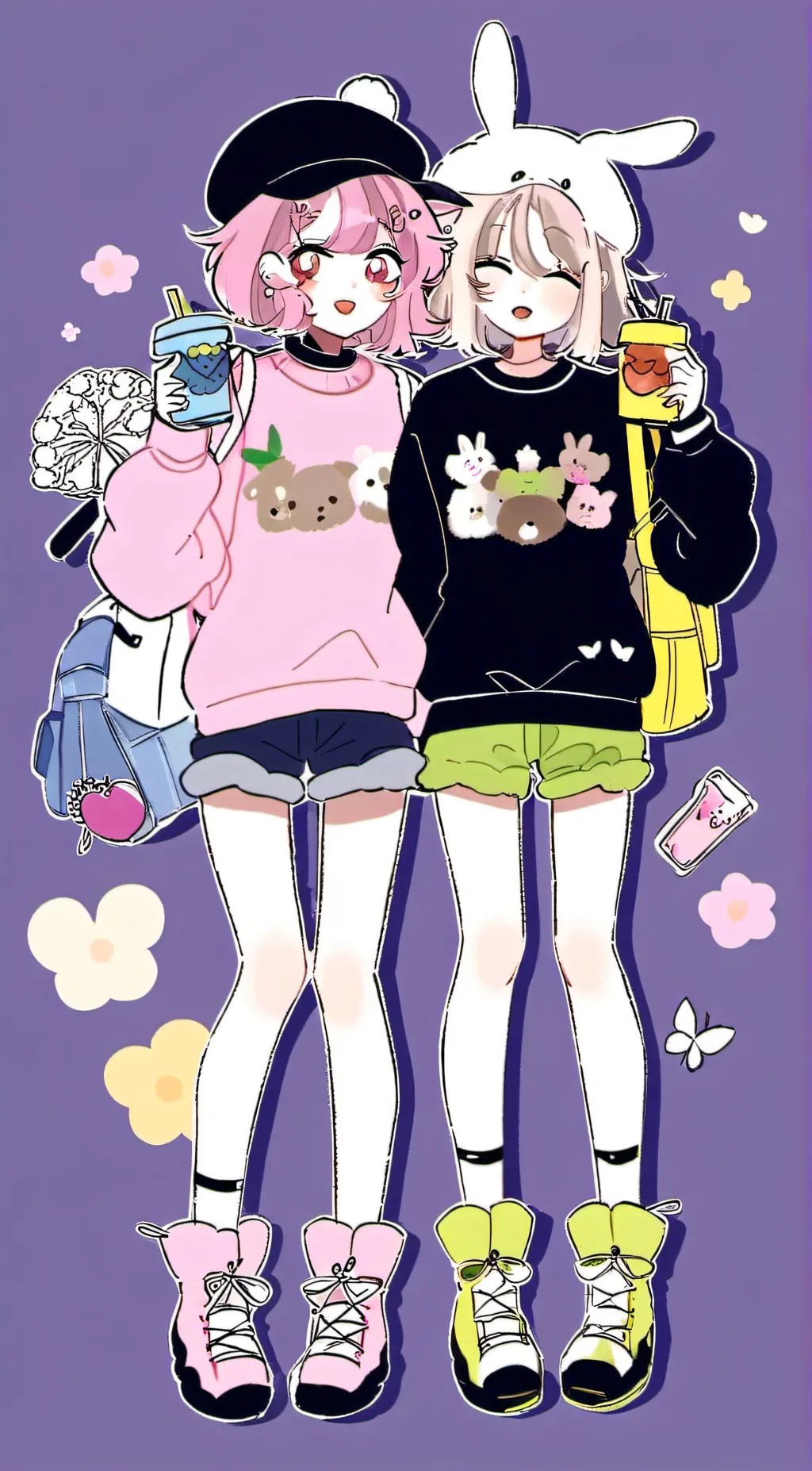 ai character: Amber and Amy background