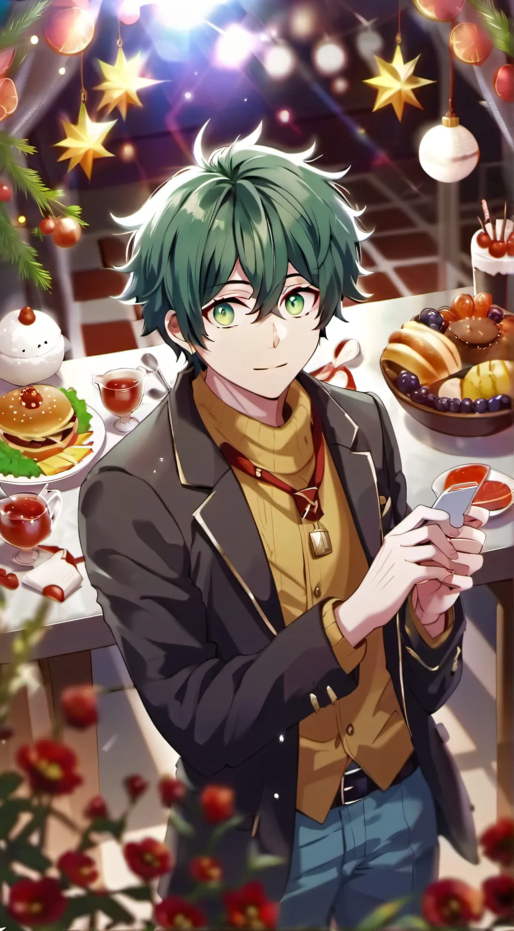 ai character: Mha party  background