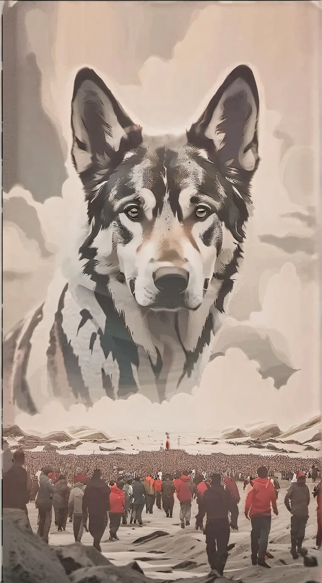 ai character: husk(er) in a cone background