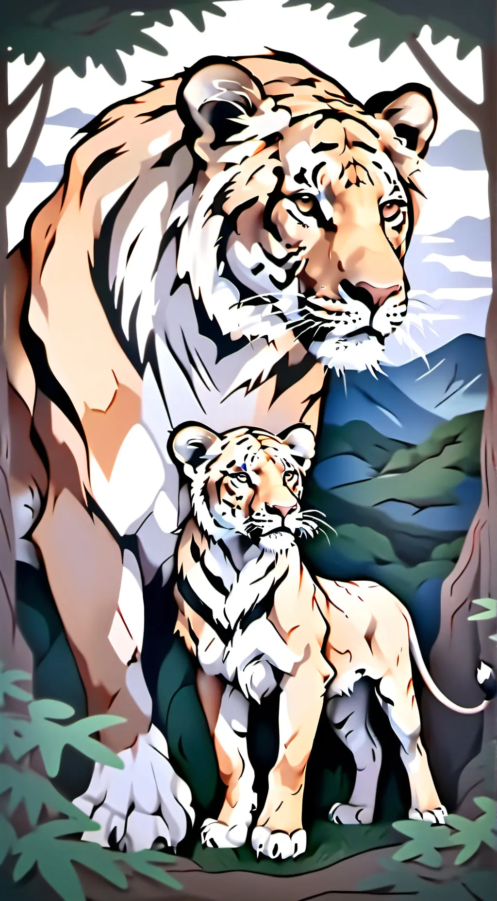 ai character: moon background