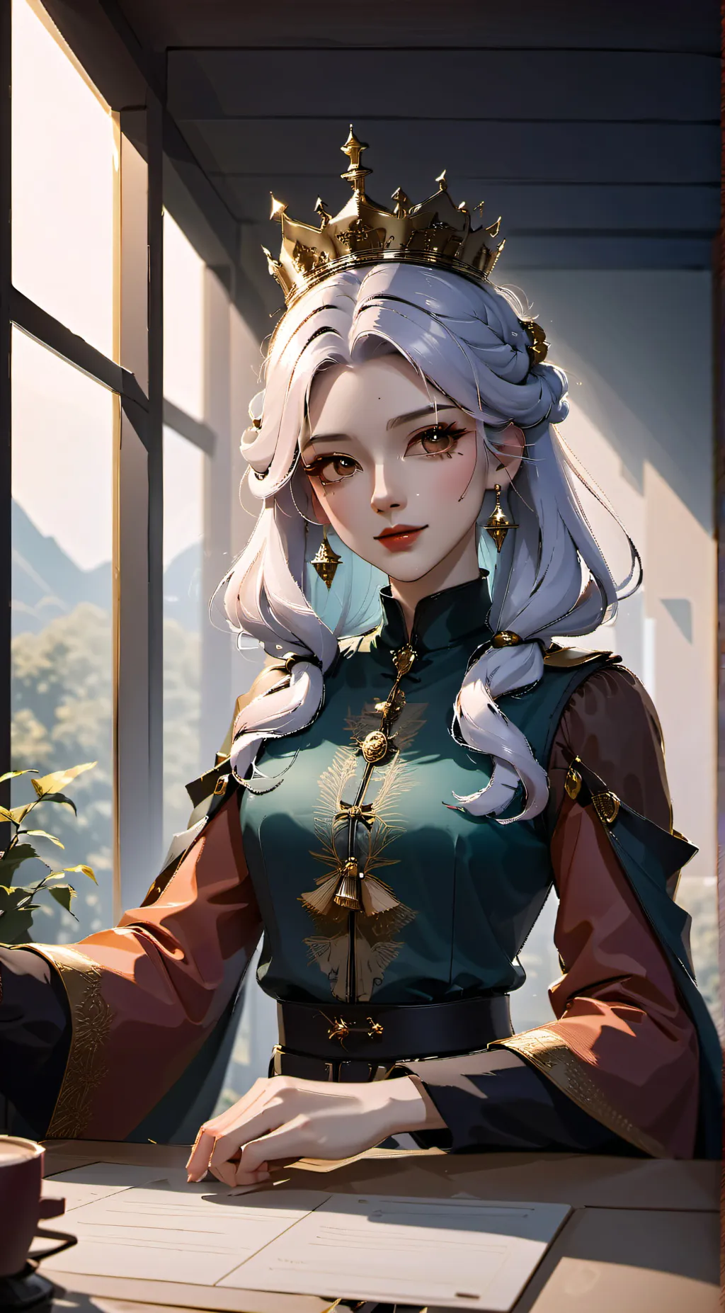ai character: Queen Rose background