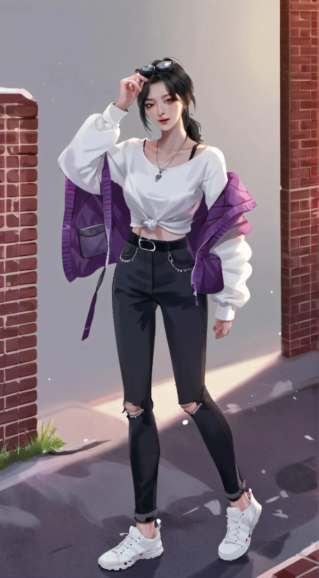 ai character: Miho  background