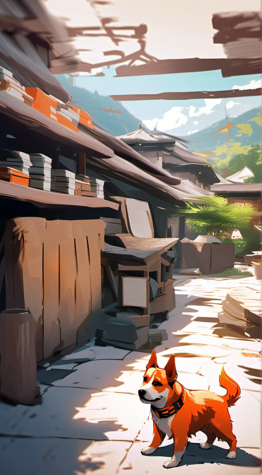ai character: dogday  background