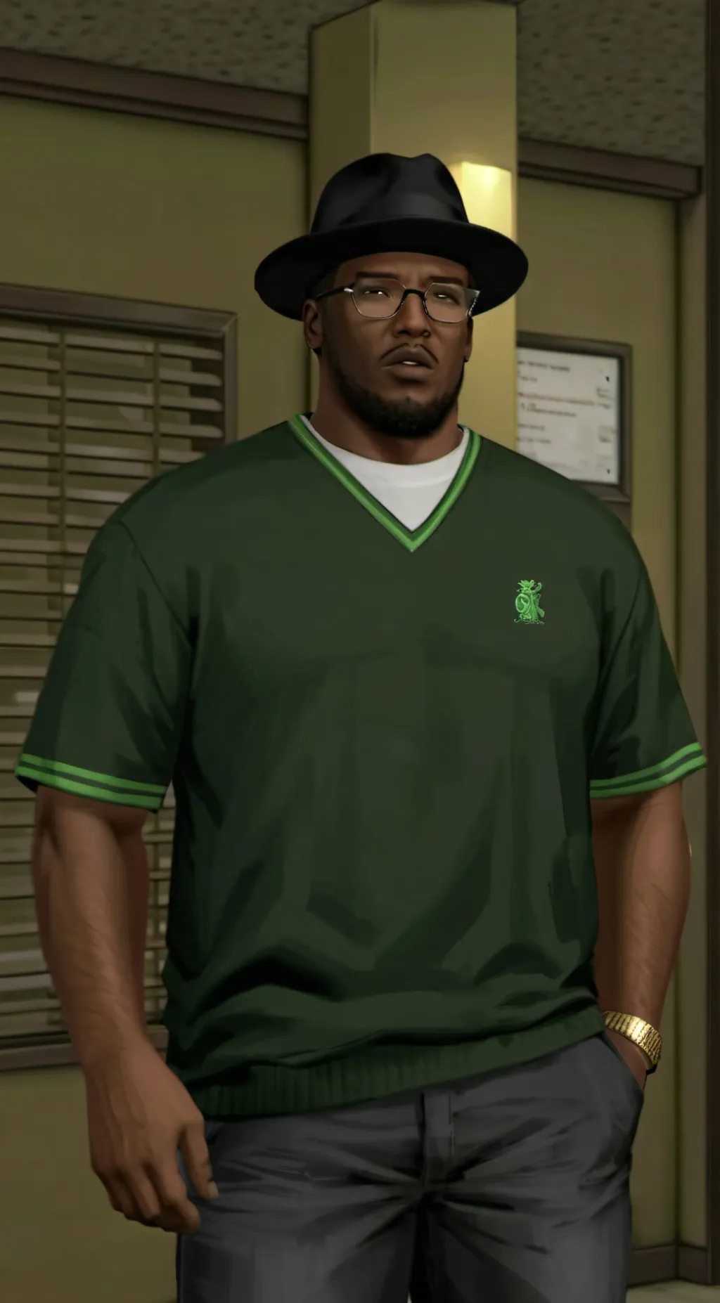 ai character:  smoke background