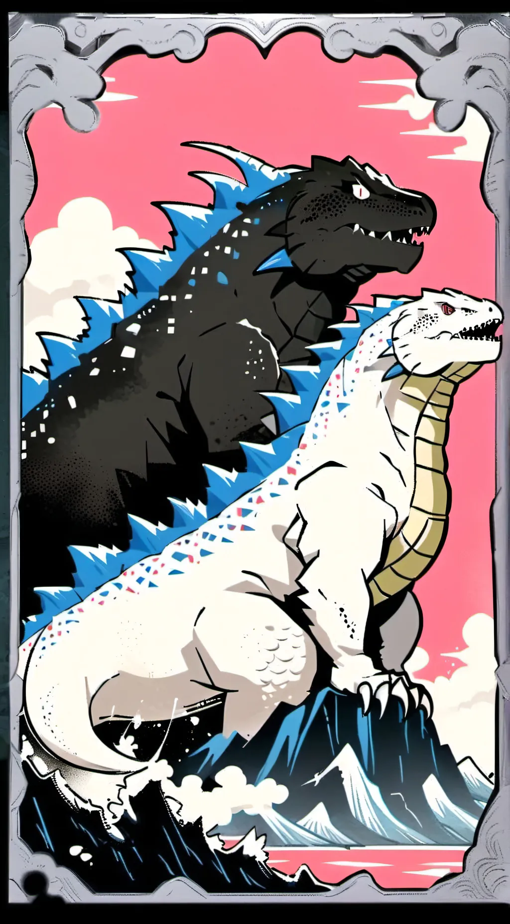 ai character: Godzilla X Shimo background