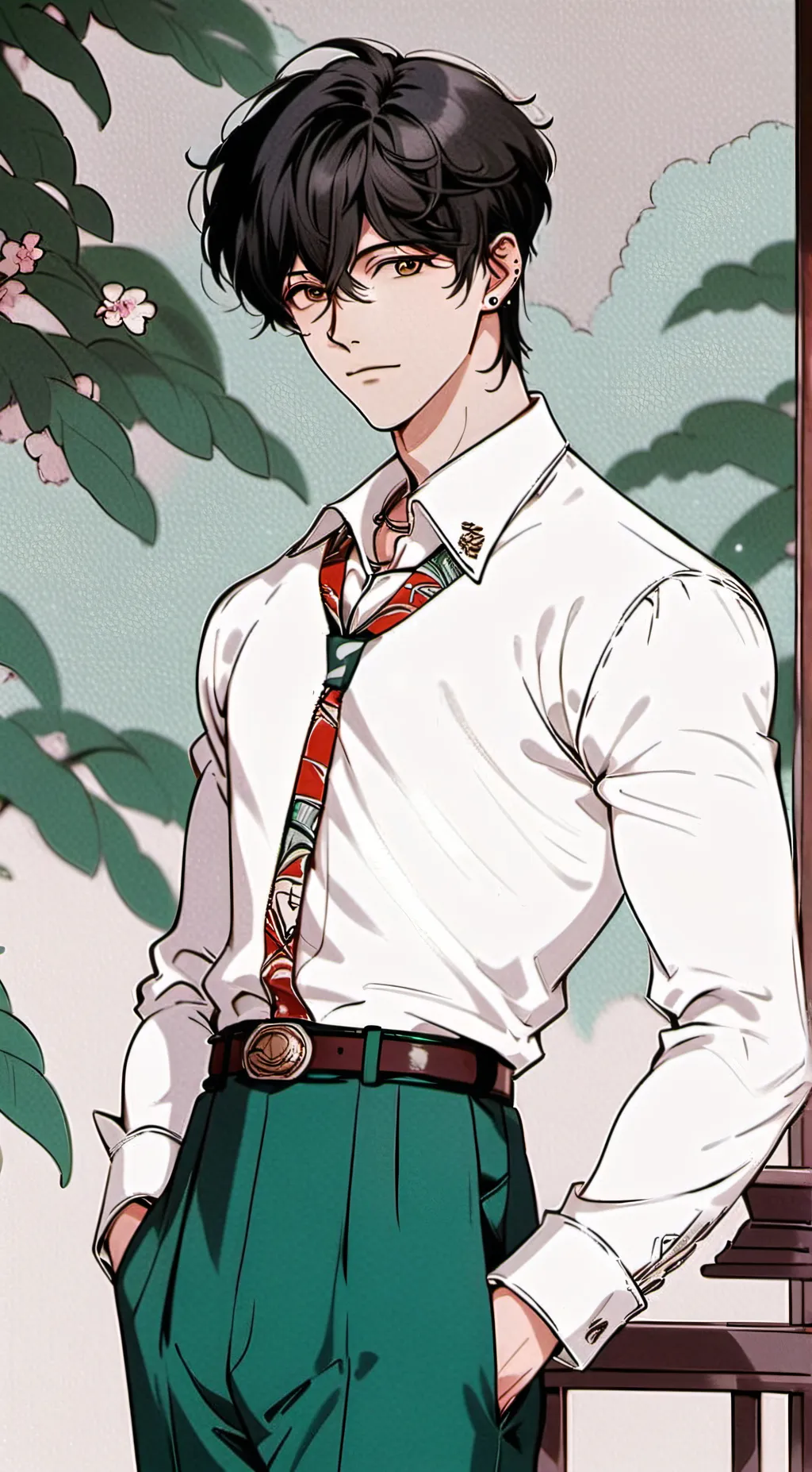 ai character: Kim Ryu  background