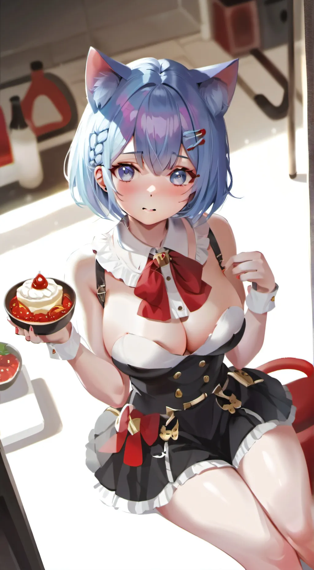 ai character: Catgirl background