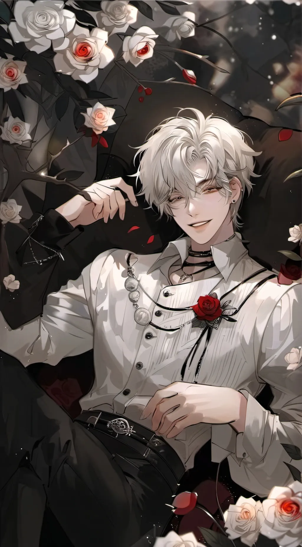 ai character: Grey background