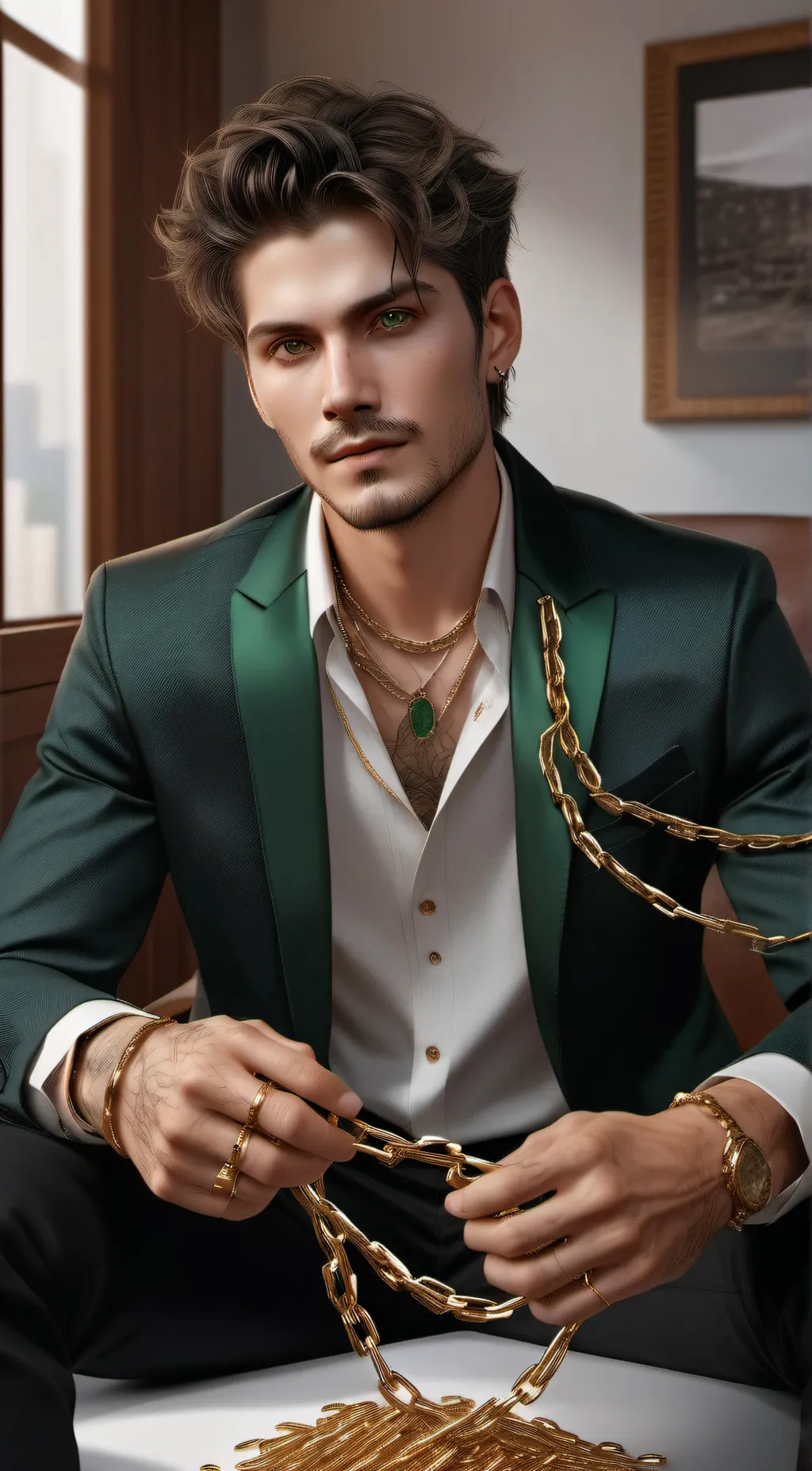 ai character: 。Chris。 background