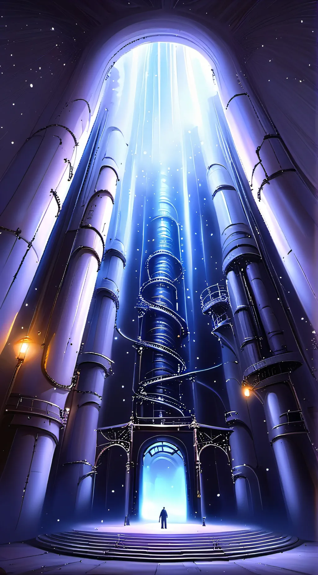 ai character: Anti gravity room background